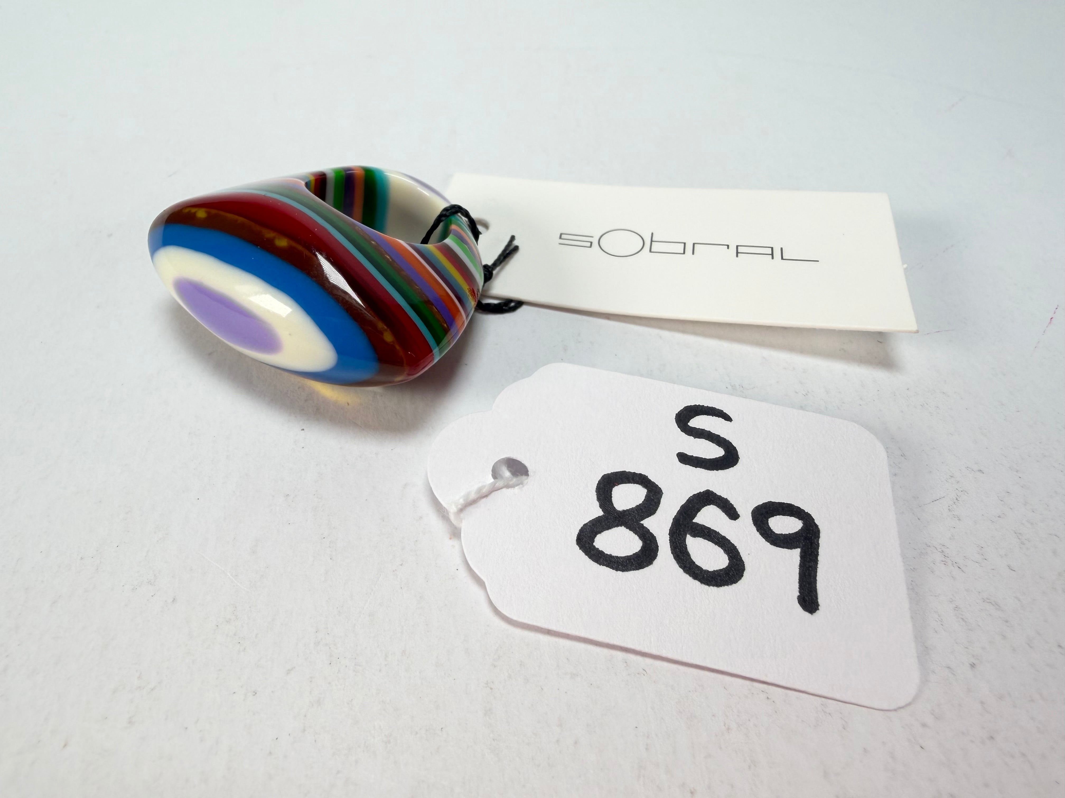 Sobral - Pop Art "Andy" Resin Ring ( 005469 ) - Size UK P / US 7.5