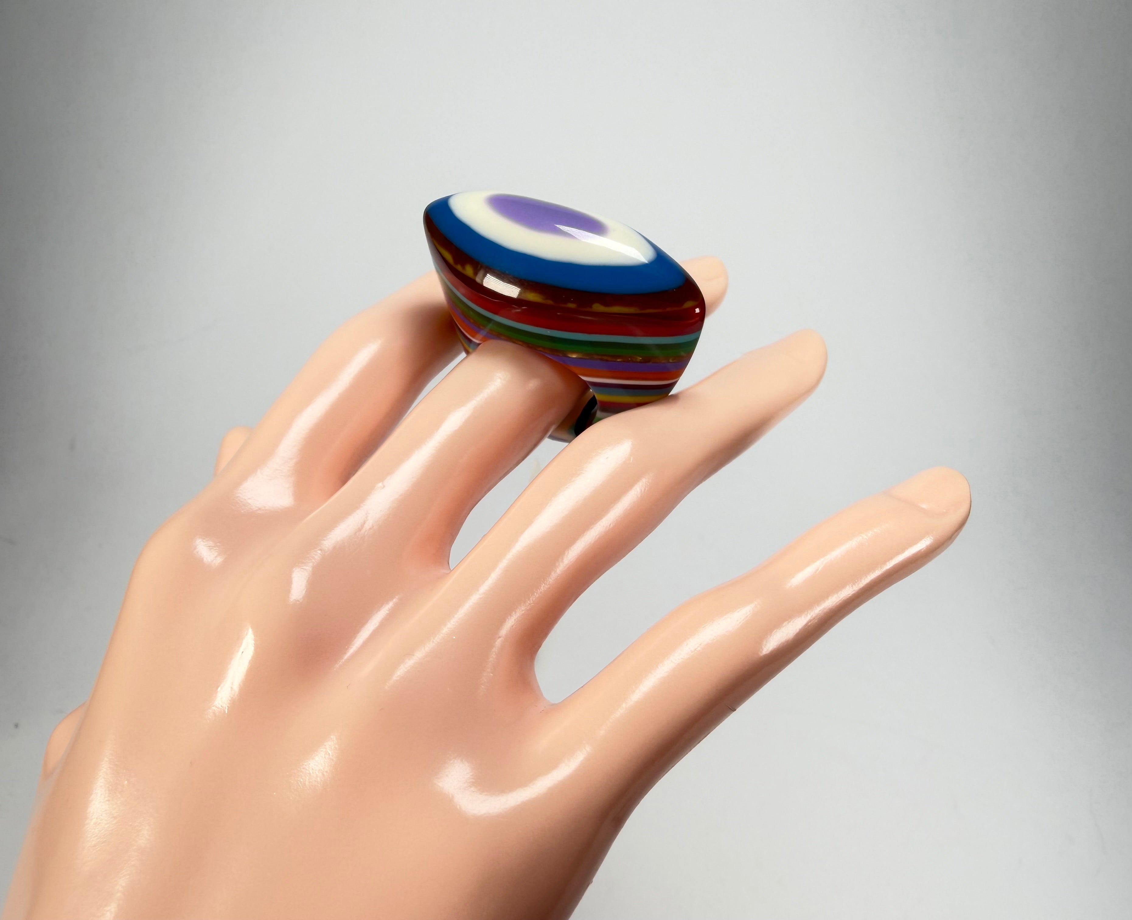 Sobral - Pop Art "Andy" Resin Ring ( 005469 ) - Size UK P / US 7.5