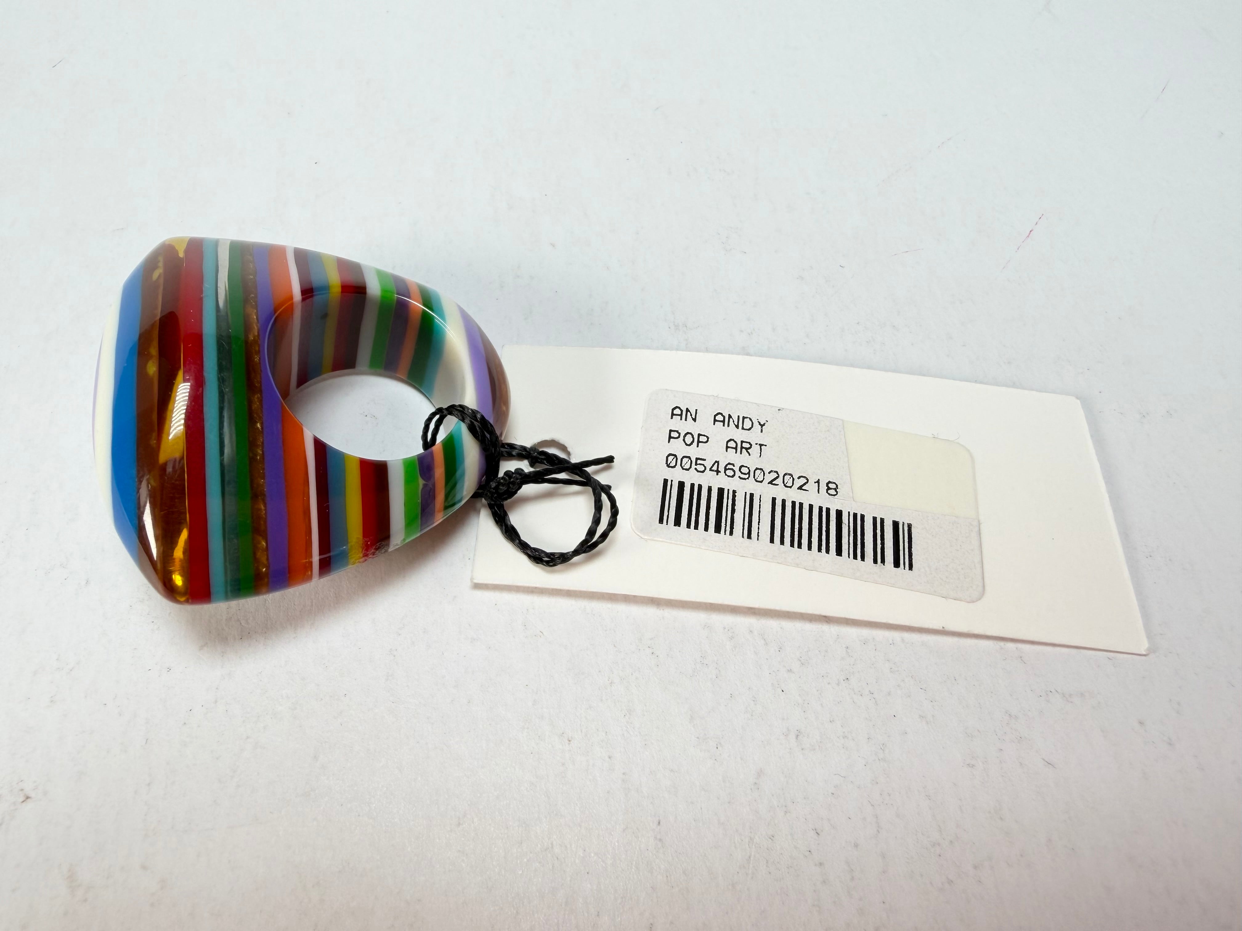 Sobral - Pop Art "Andy" Resin Ring ( 005469 ) - Size UK P / US 7.5