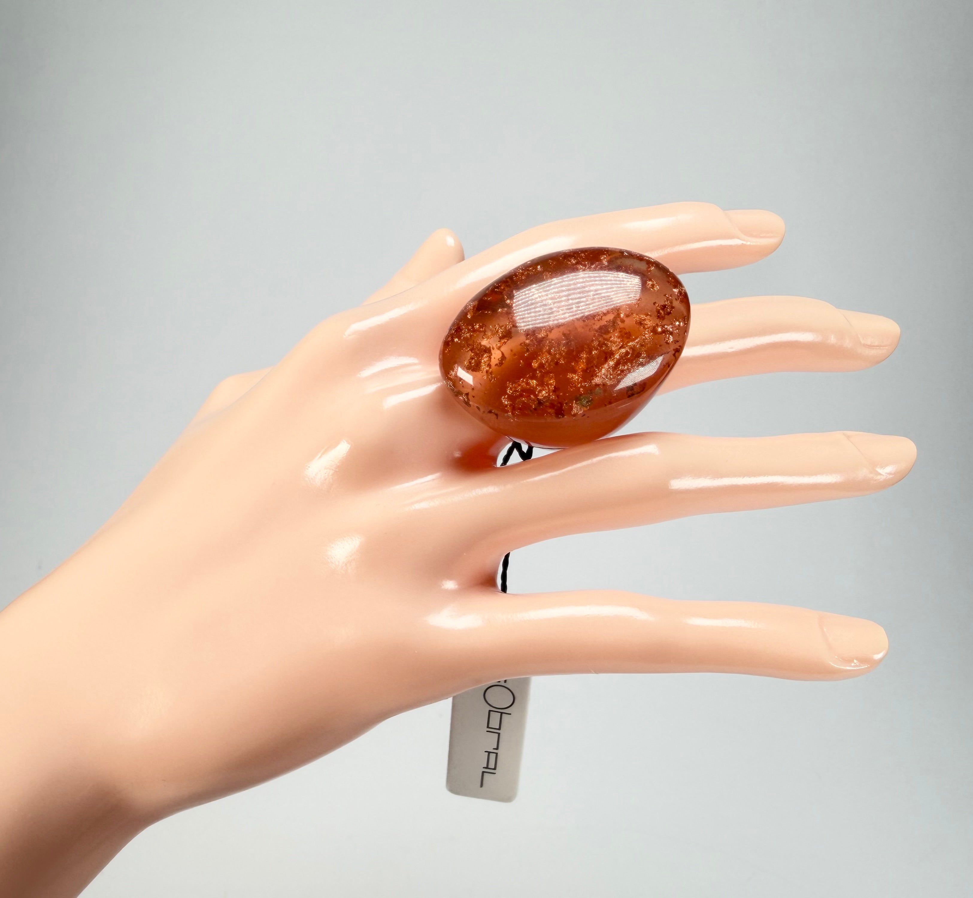Sobral - Champagne "Super" Resin Ring ( 004337 ) - Size UK N / US 6.5