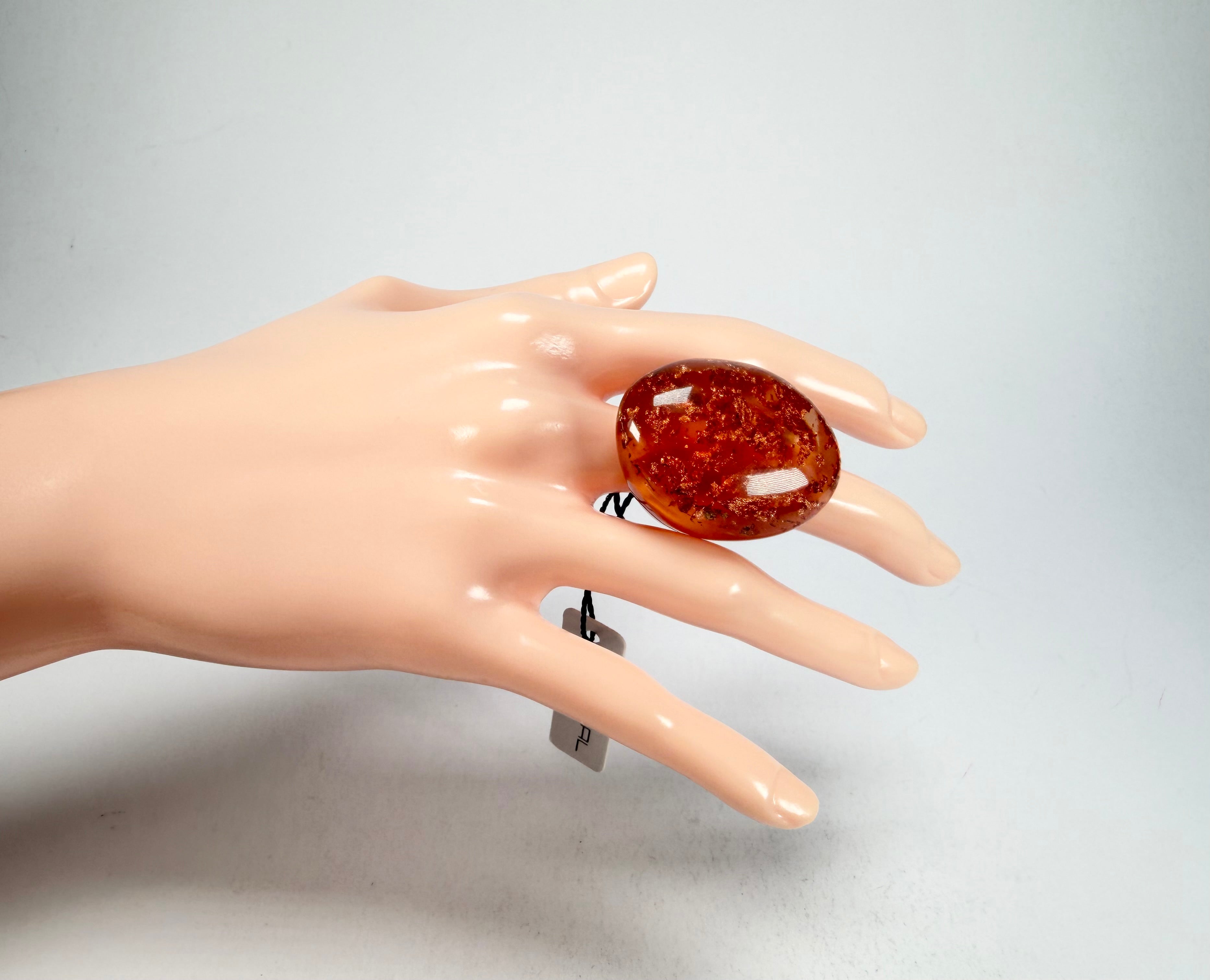 Sobral - Champagne "Super" Resin Ring ( 004337 ) - Size UK N / US 6.5