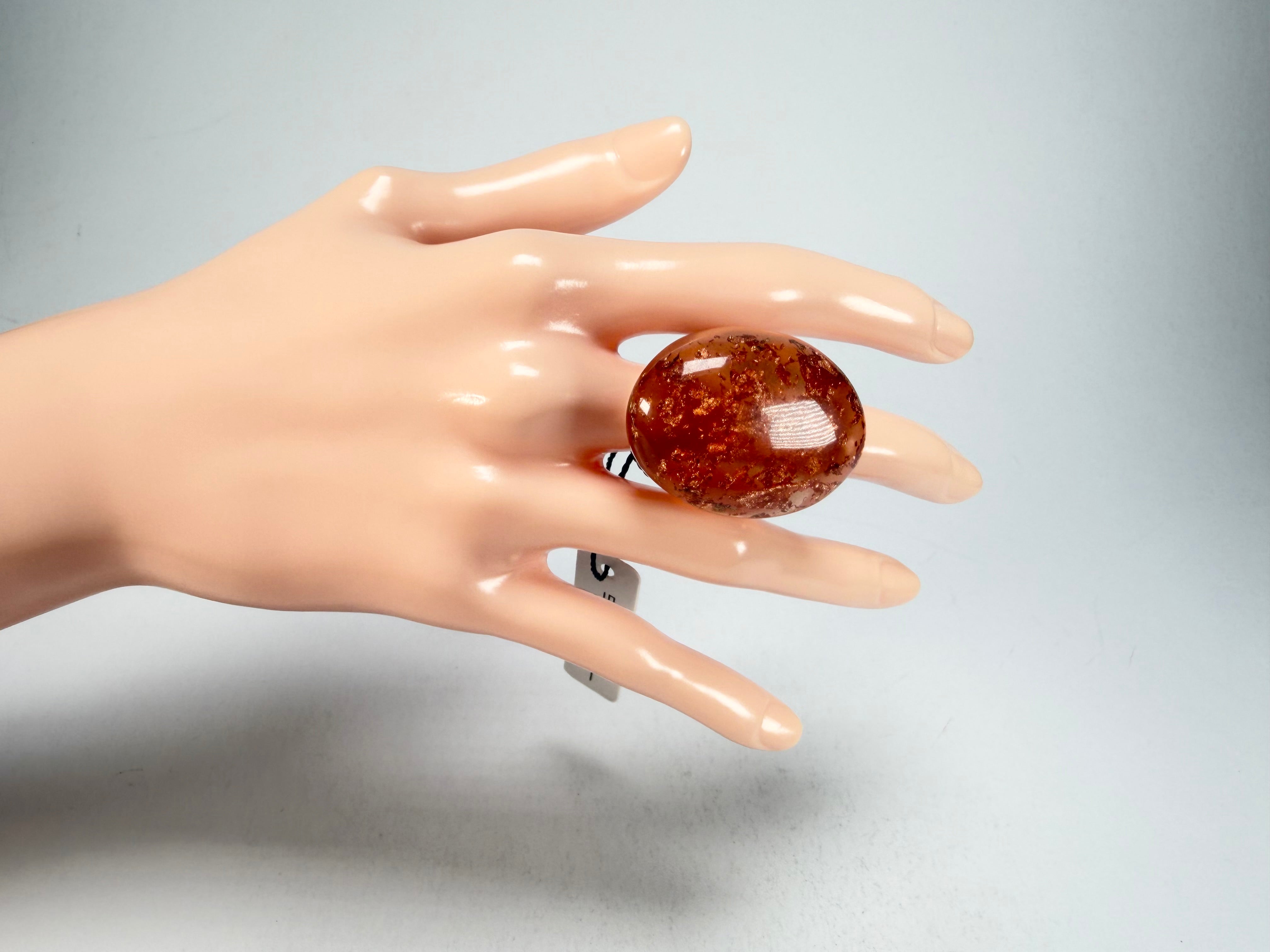 Sobral - Champagne "Super" Resin Ring ( 004337 ) - Size UK N / US 6.5