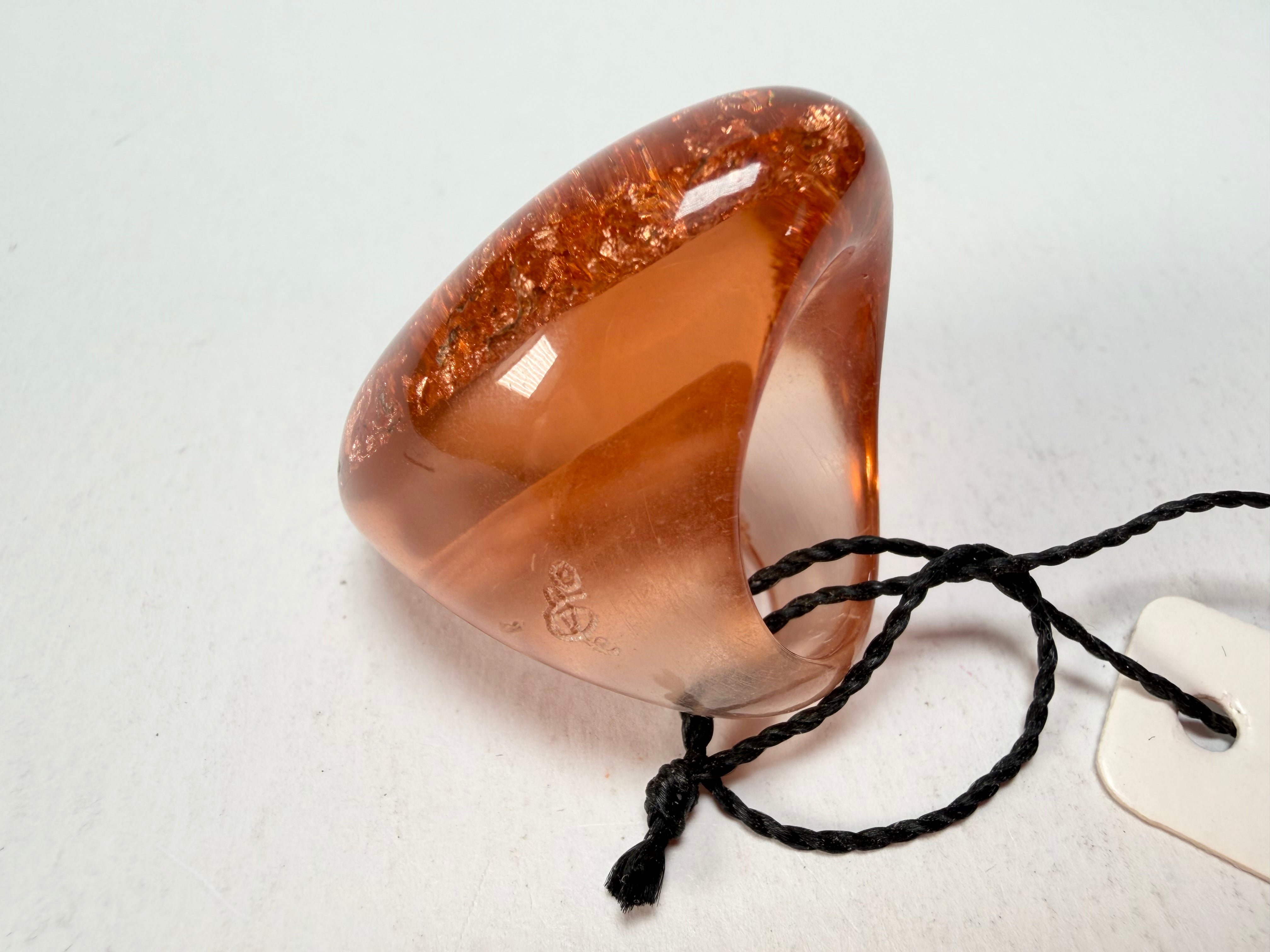 Sobral - Champagne "Super" Resin Ring ( 004337 ) - Size UK N / US 6.5