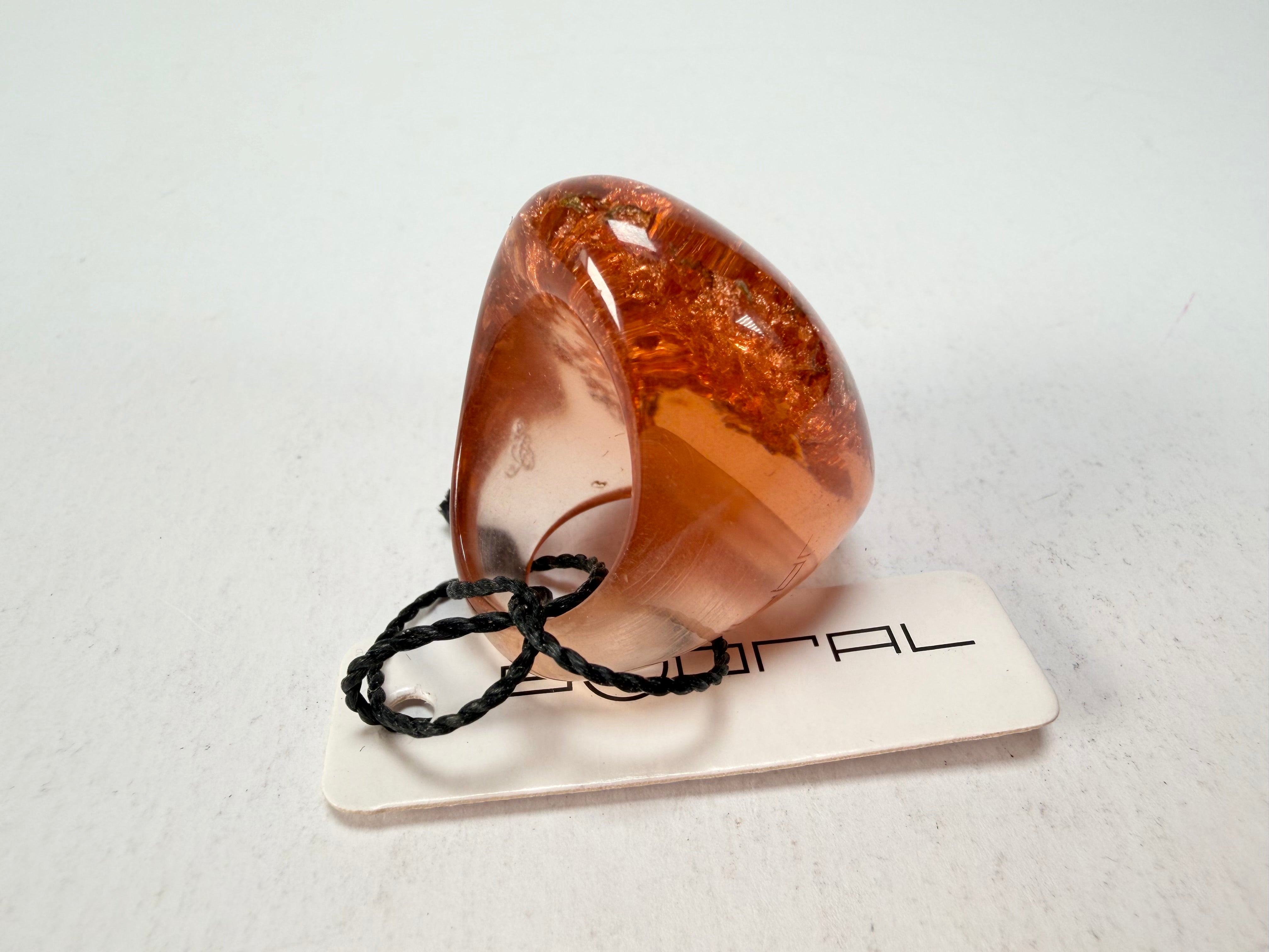Sobral - Champagne "Super" Resin Ring ( 004337 ) - Size UK N / US 6.5