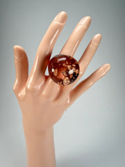 Sobral - Champagne "Apolo" Resin Ring ( 002836 ) - Size UK N / US 6.5