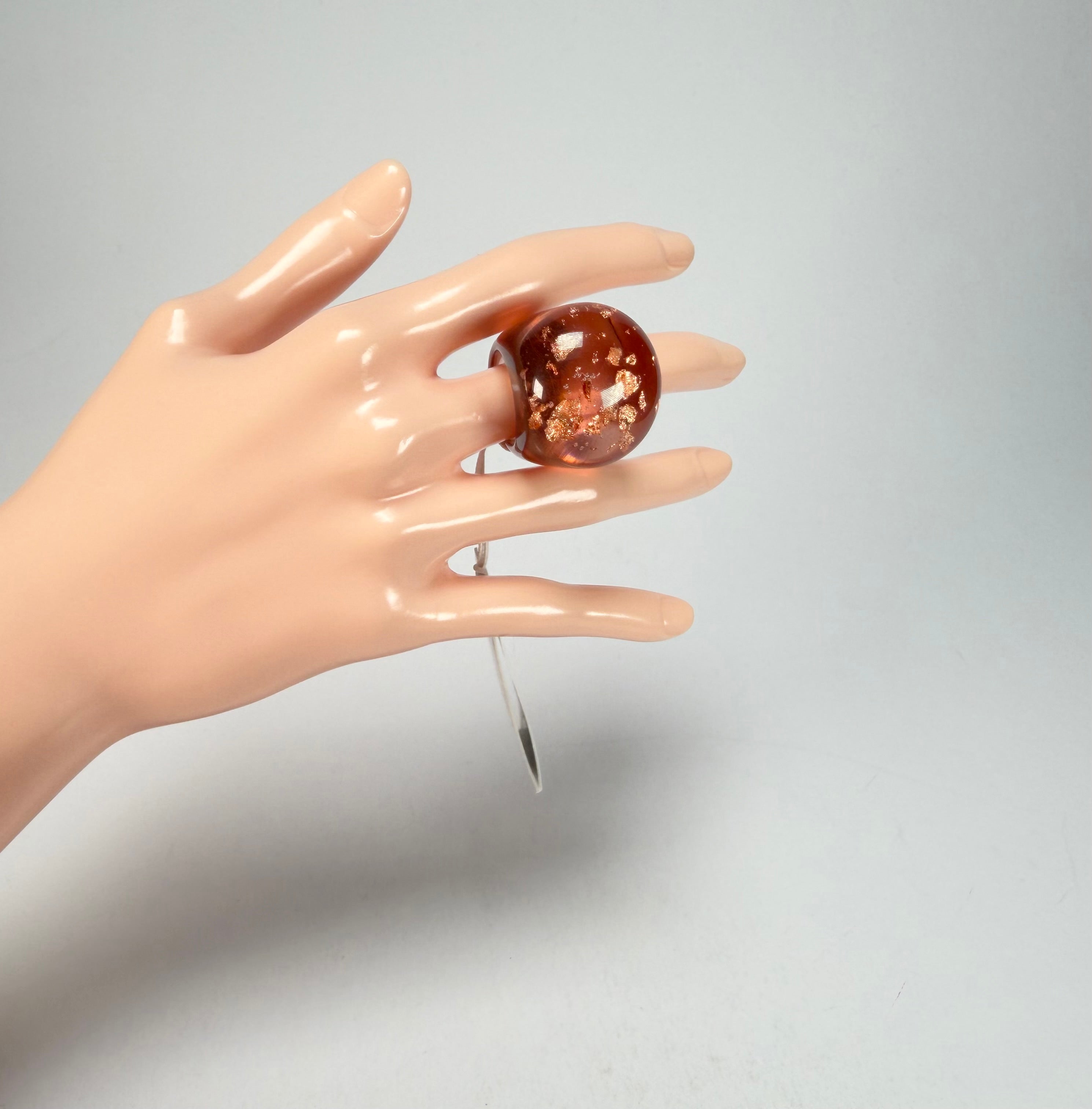 Sobral - Champagne "Apolo" Resin Ring ( 002836 ) - Size UK N / US 6.5