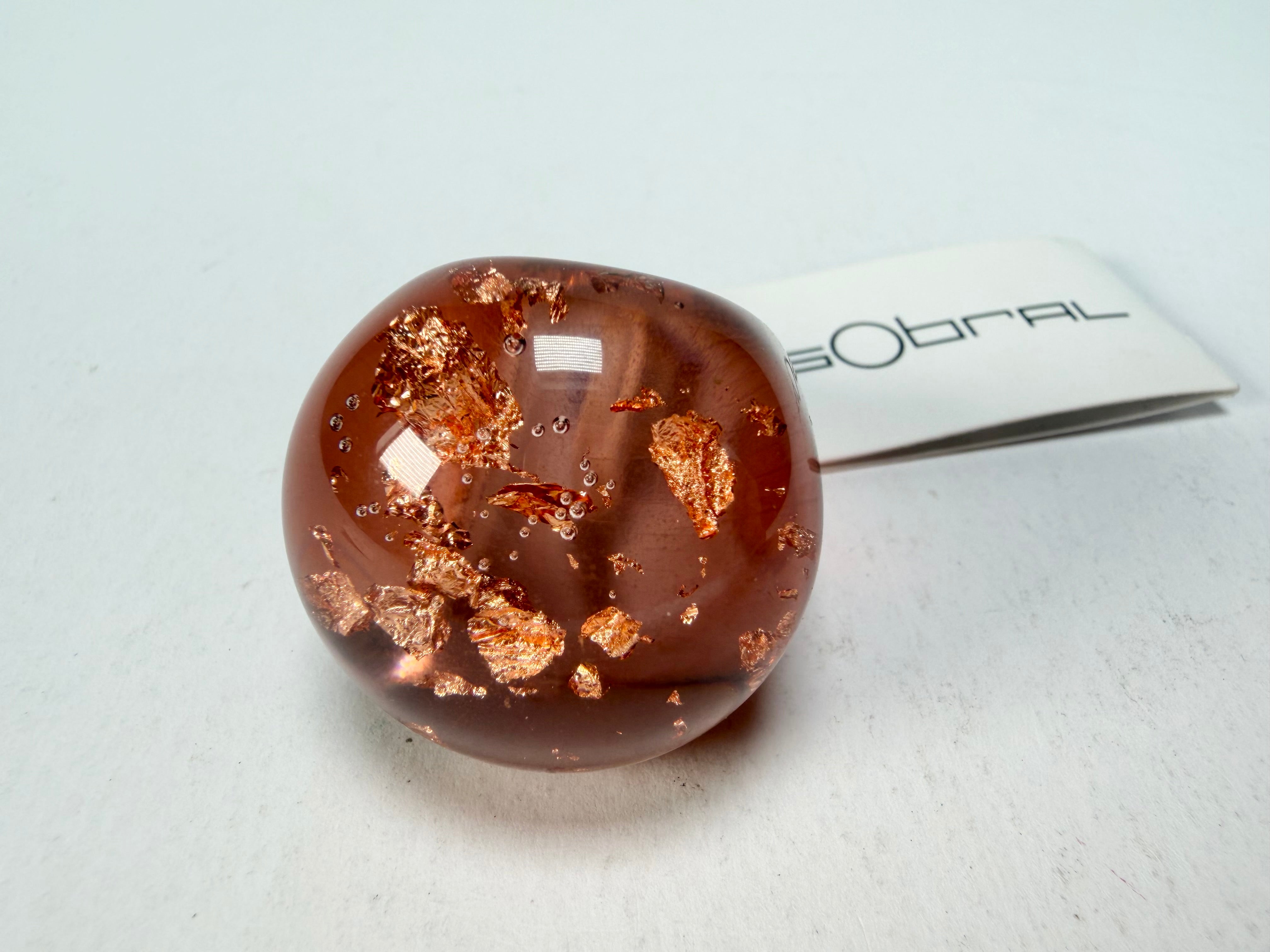Sobral - Champagne "Apolo" Resin Ring ( 002836 ) - Size UK N / US 6.5