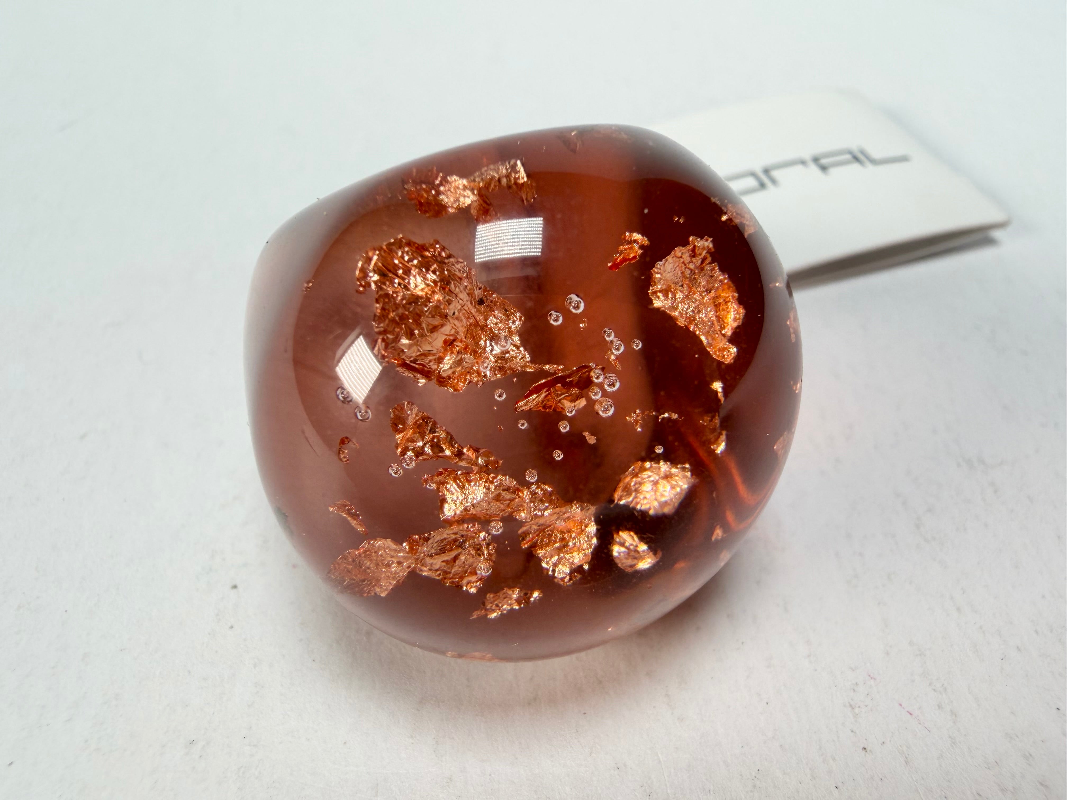 Sobral - Champagne "Apolo" Resin Ring ( 002836 ) - Size UK N / US 6.5