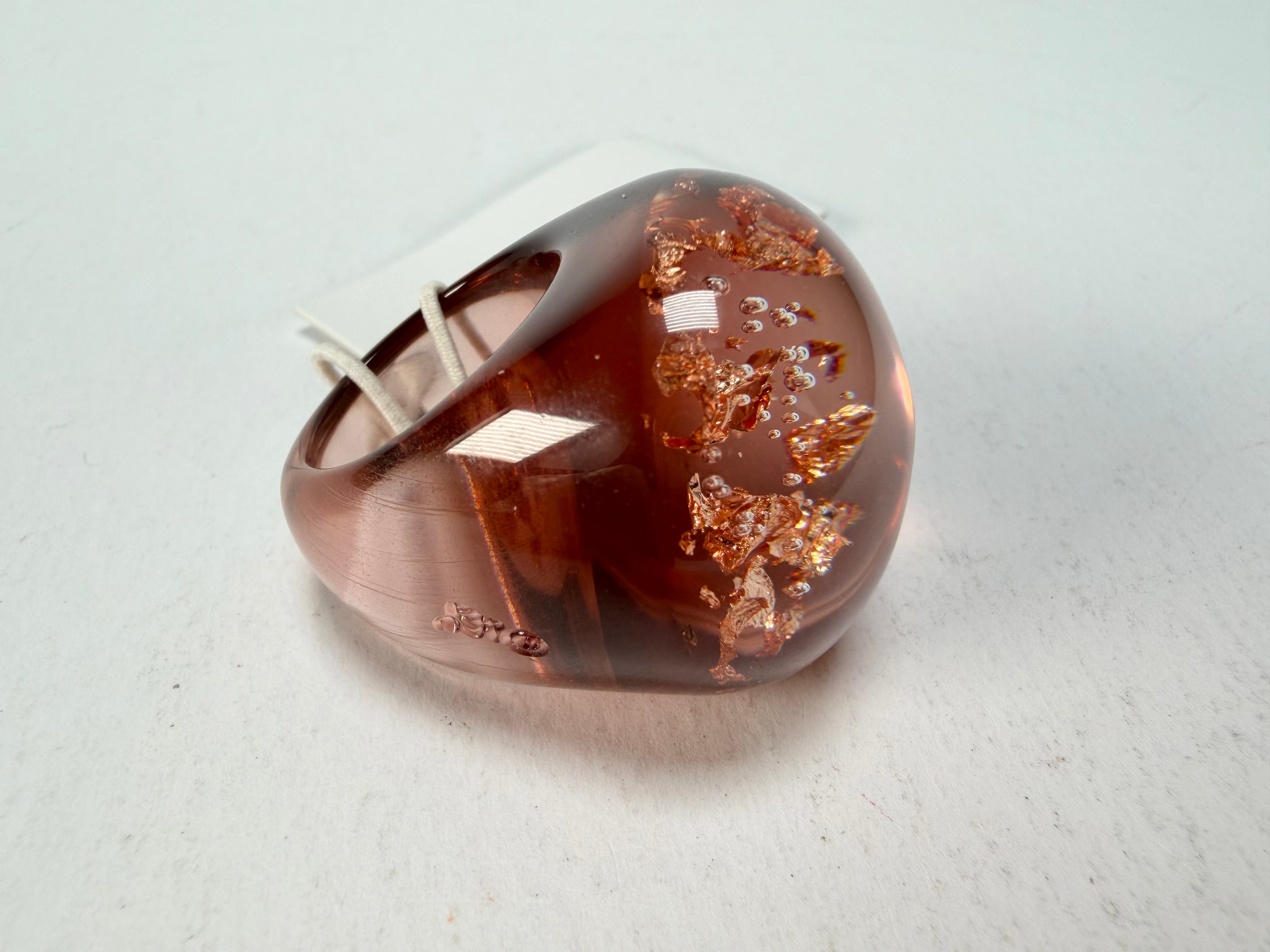 Sobral - Champagne "Apolo" Resin Ring ( 002836 ) - Size UK N / US 6.5