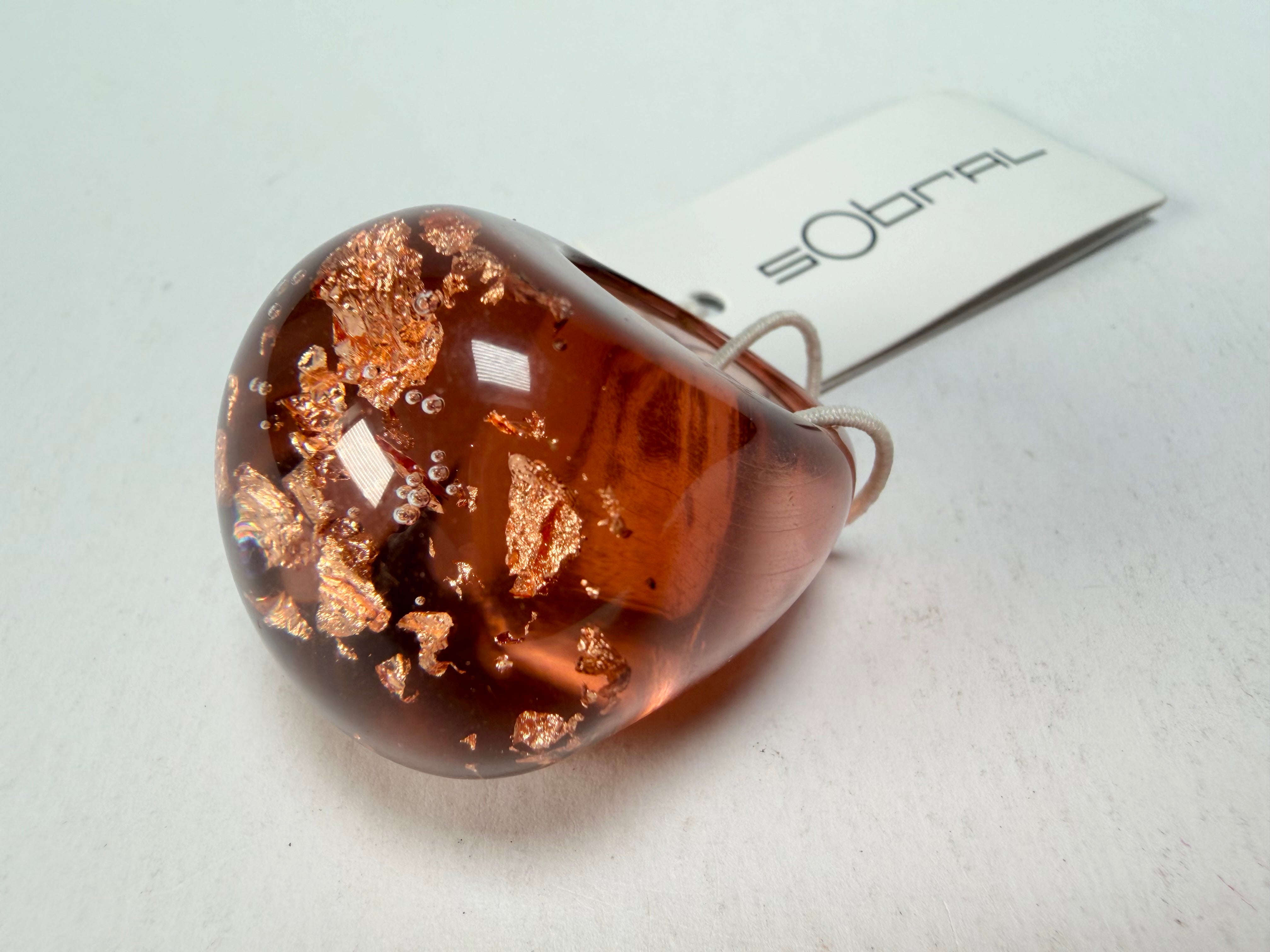 Sobral - Champagne "Apolo" Resin Ring ( 002836 ) - Size UK N / US 6.5