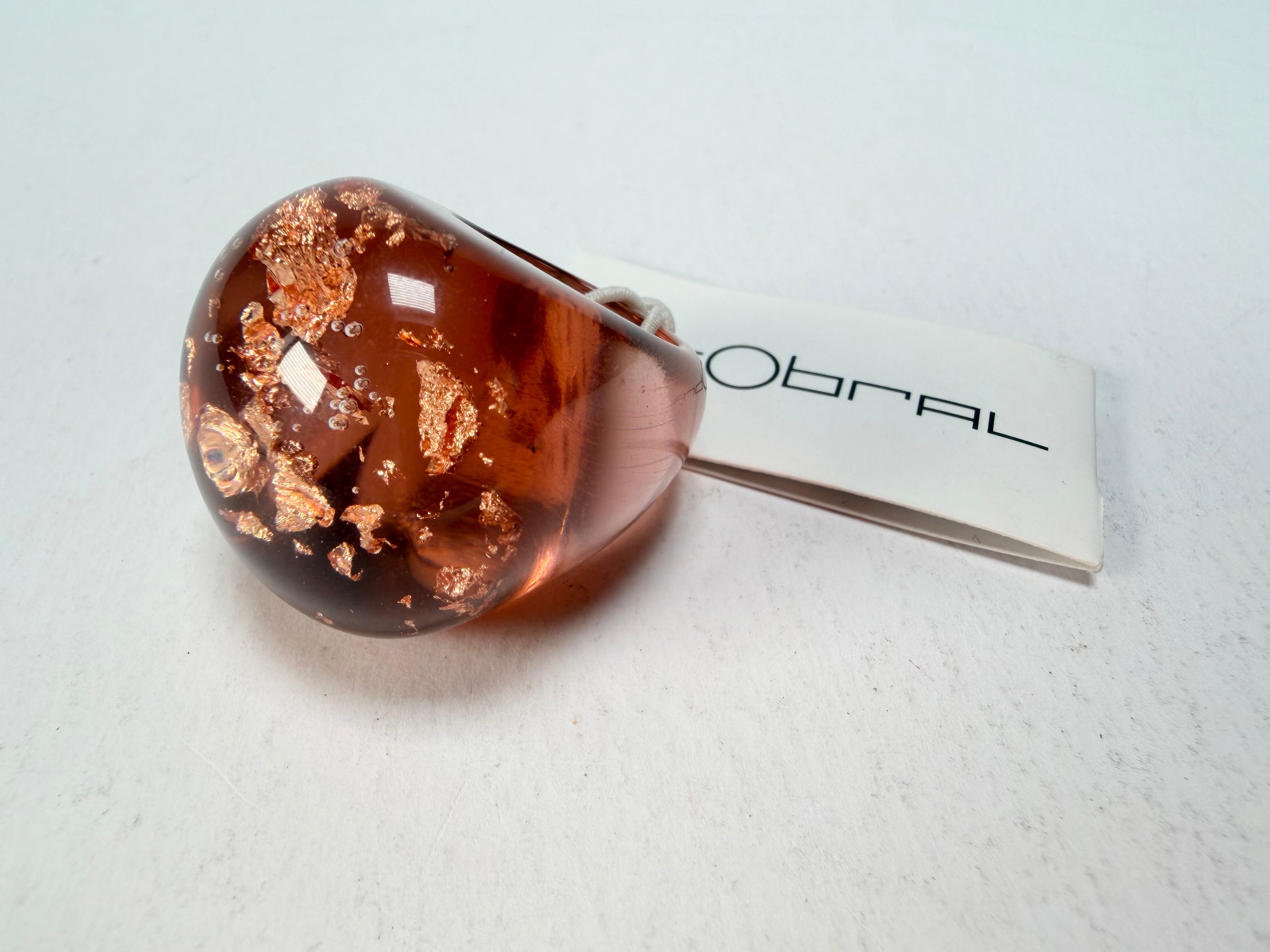 Sobral - Champagne "Apolo" Resin Ring ( 002836 ) - Size UK N / US 6.5