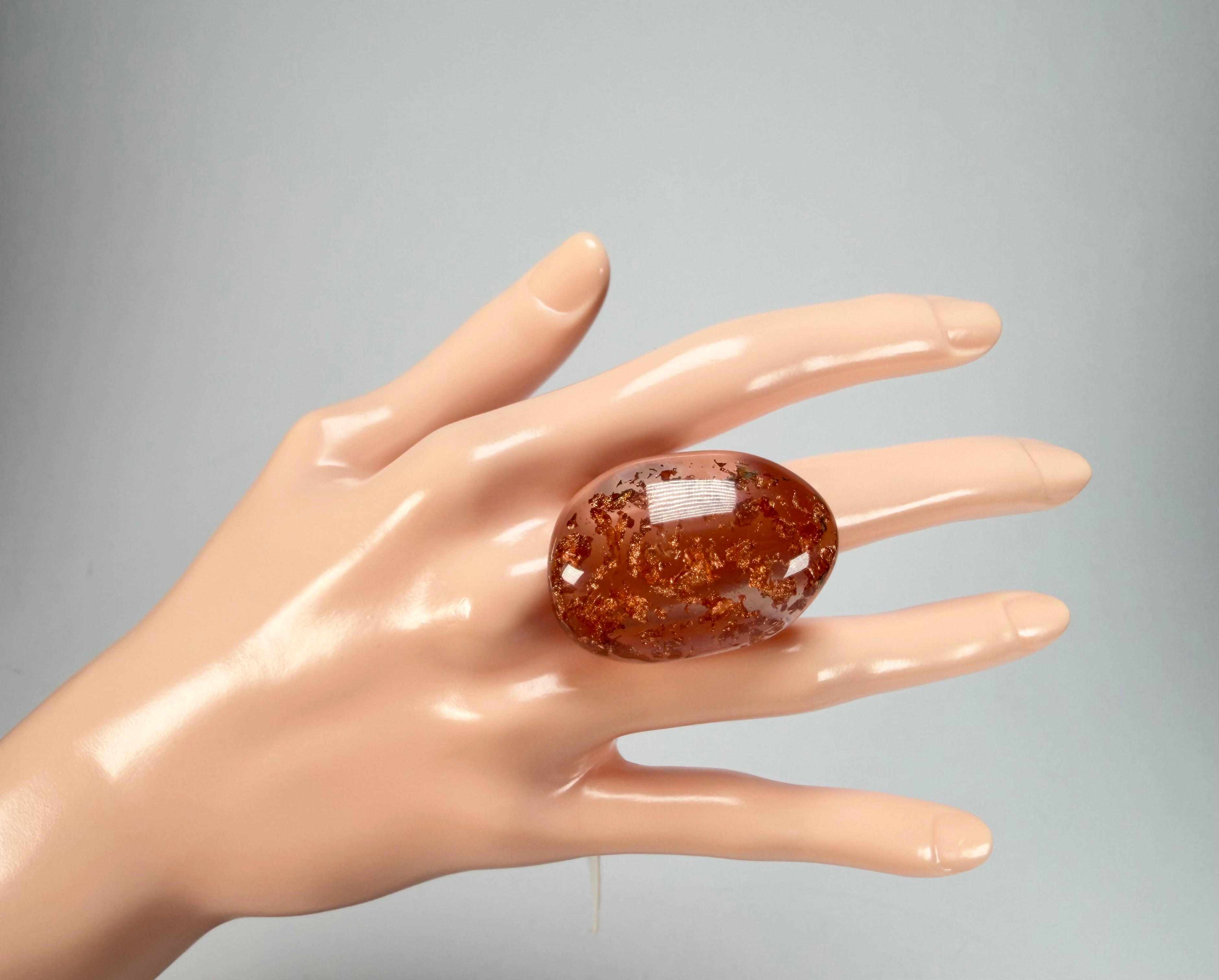 Sobral - Champagne "Super" Resin Ring ( 004337 ) - Size UK Q / US 8