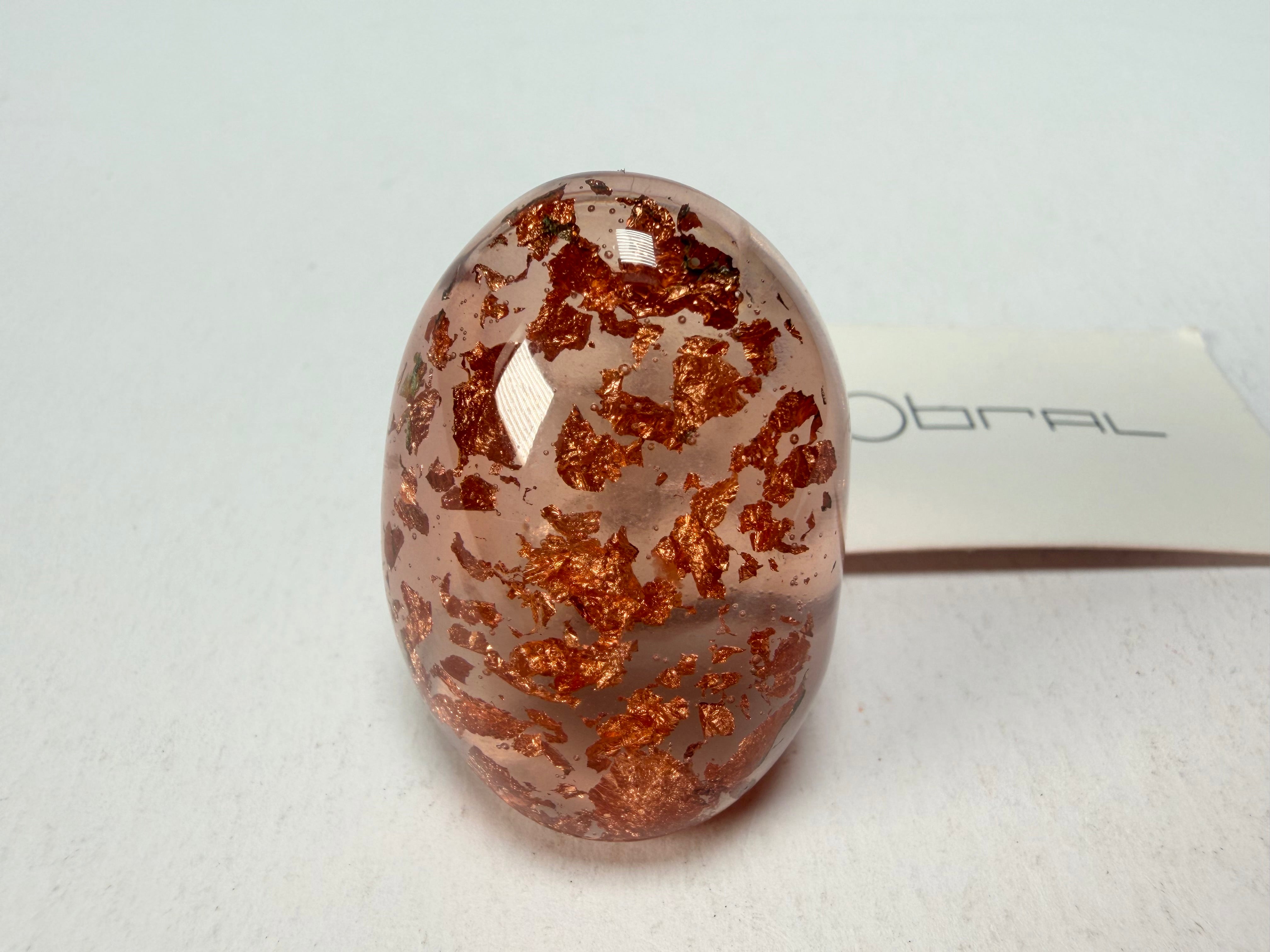 Sobral - Champagne "Super" Resin Ring ( 004337 ) - Size UK Q / US 8