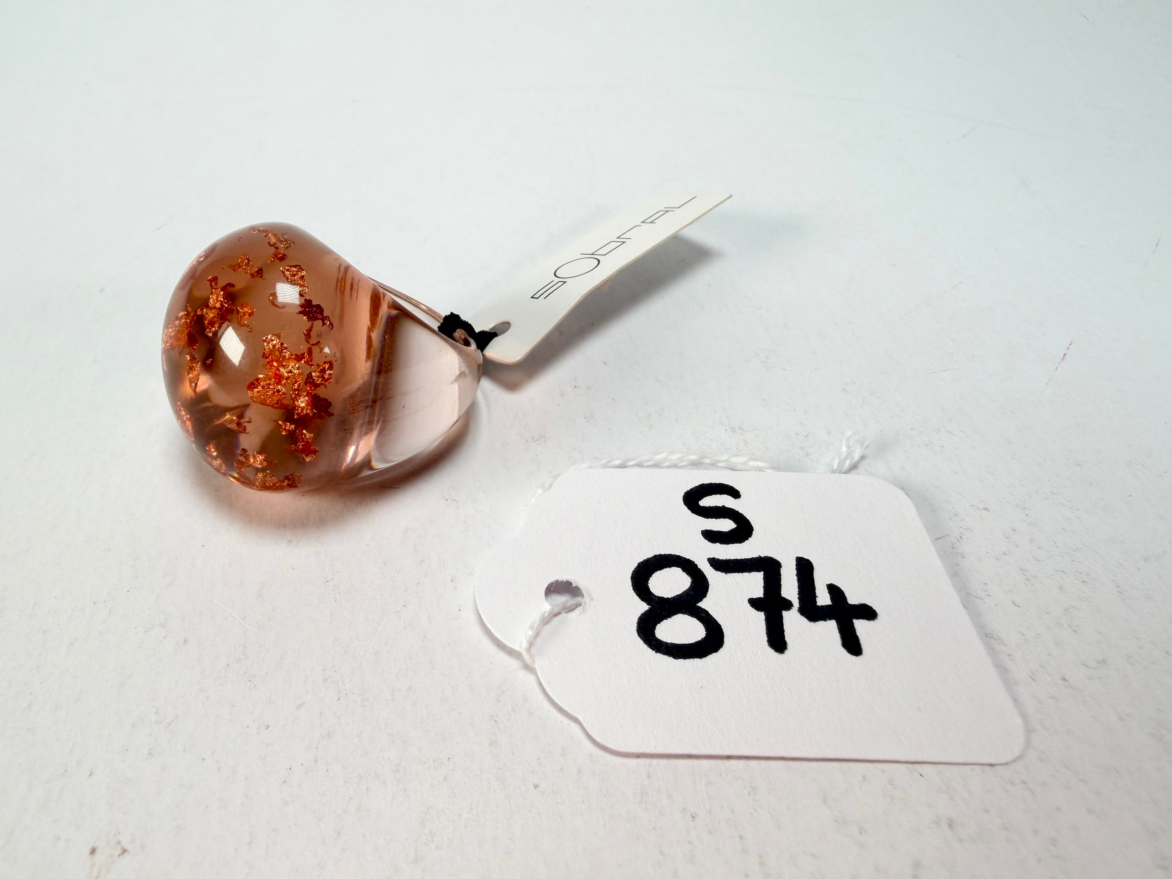 Sobral - Champagne "Apolo" Resin Ring ( 002836 ) - Size UK S / US 9