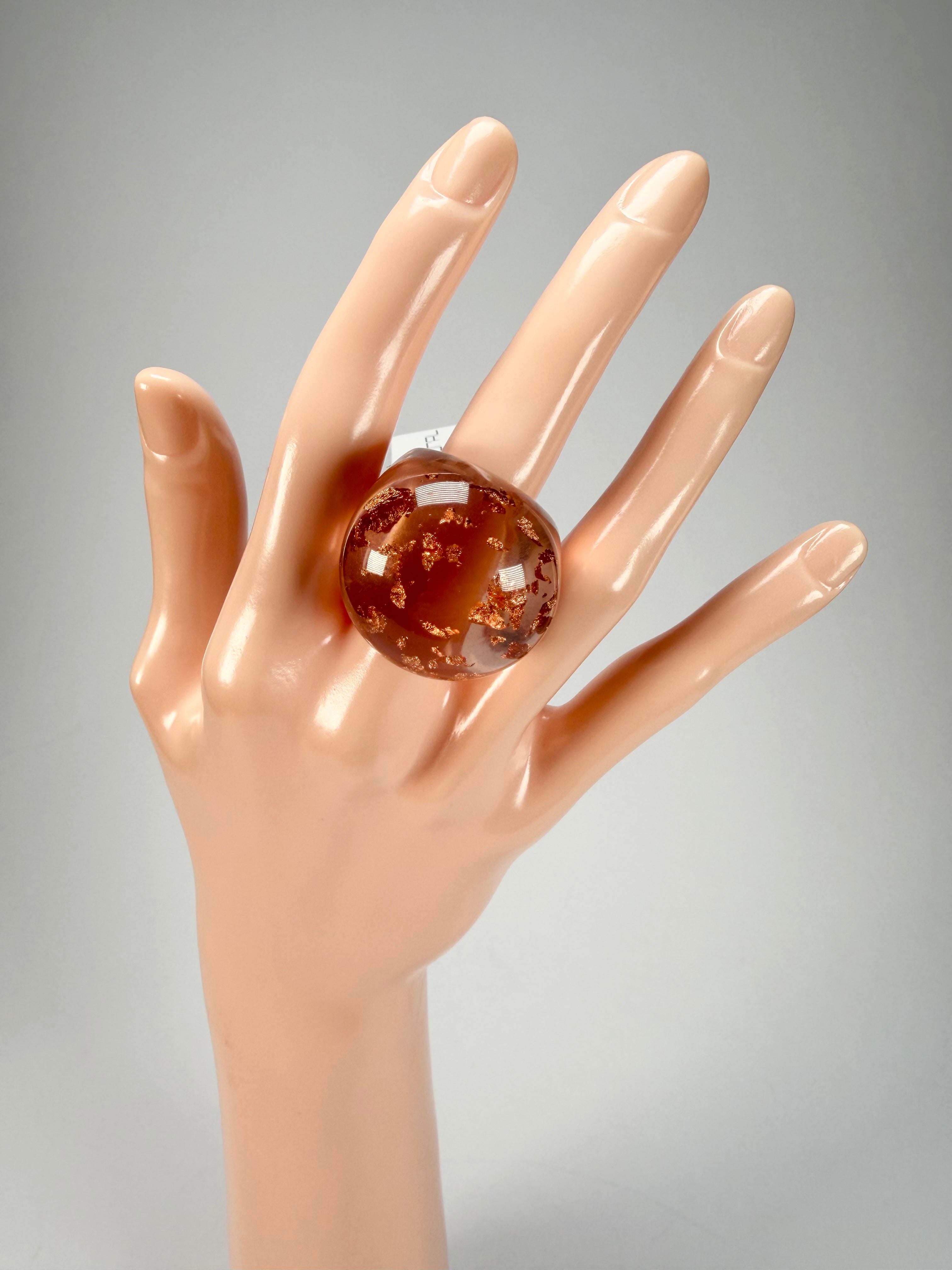 Sobral - Champagne "Apolo" Resin Ring ( 002836 ) - Size UK S / US 9