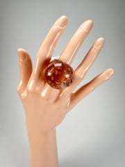 Sobral - Champagne "Apolo" Resin Ring ( 002836 ) - Size UK S / US 9