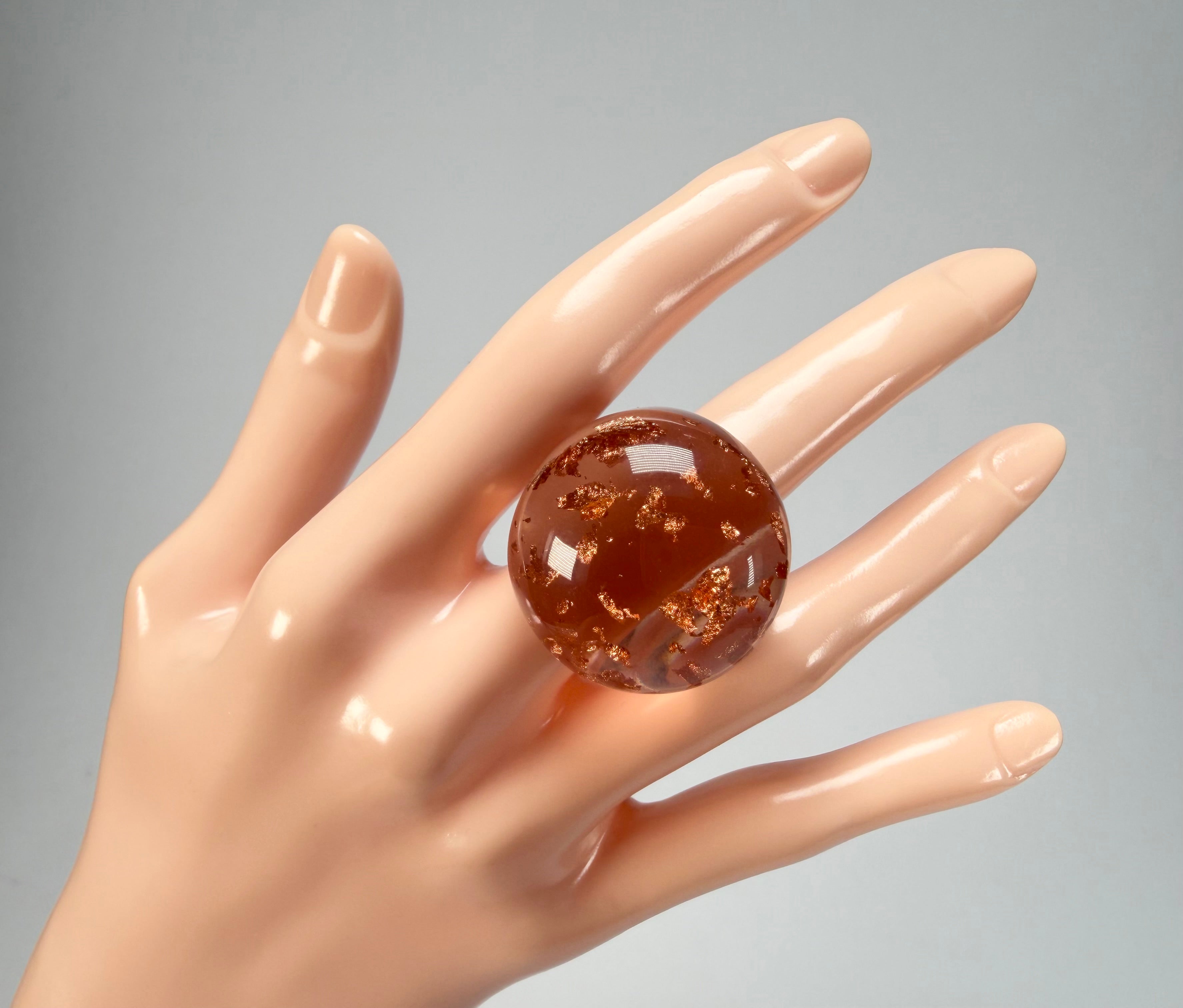 Sobral - Champagne "Apolo" Resin Ring ( 002836 ) - Size UK S / US 9