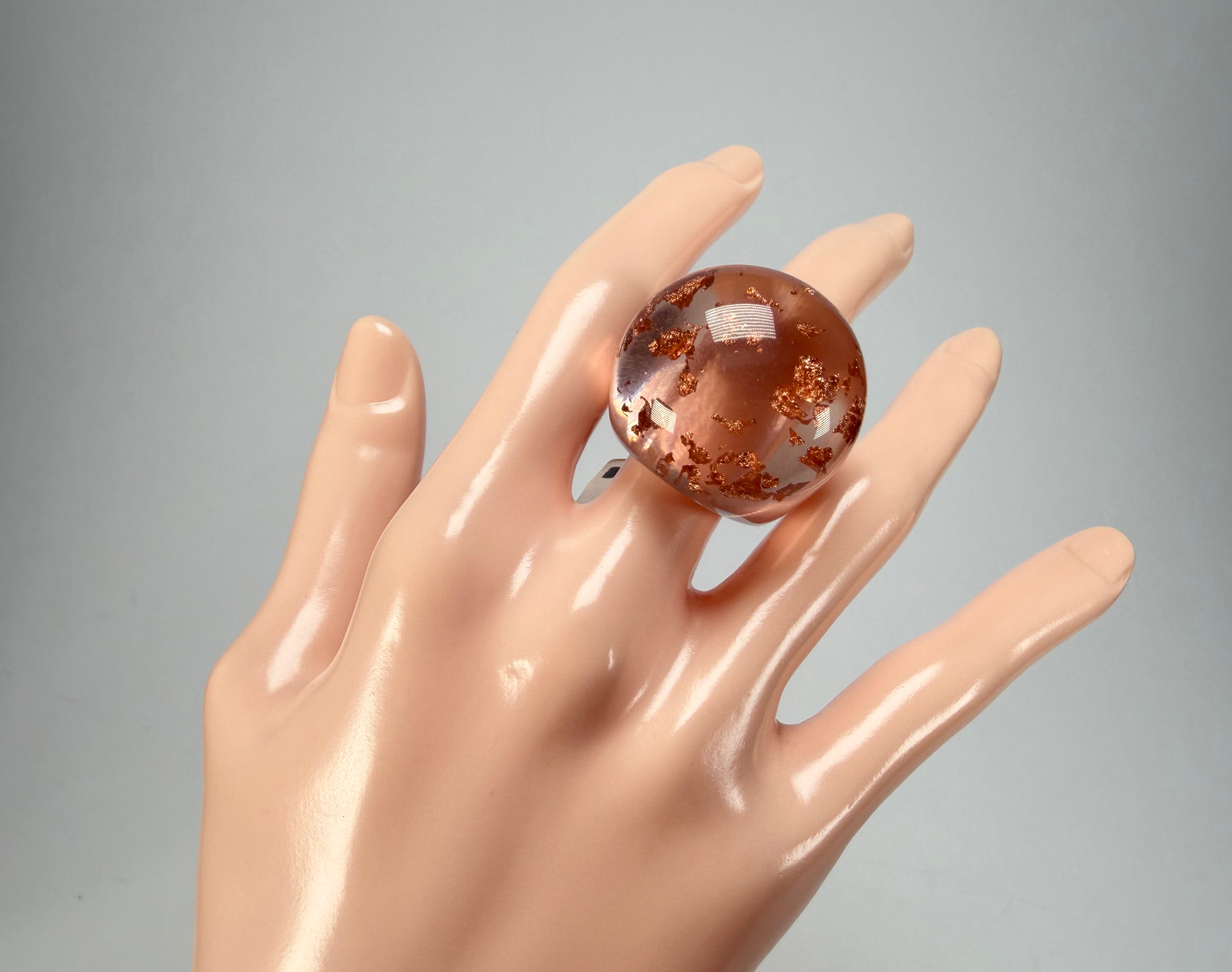 Sobral - Champagne "Apolo" Resin Ring ( 002836 ) - Size UK S / US 9