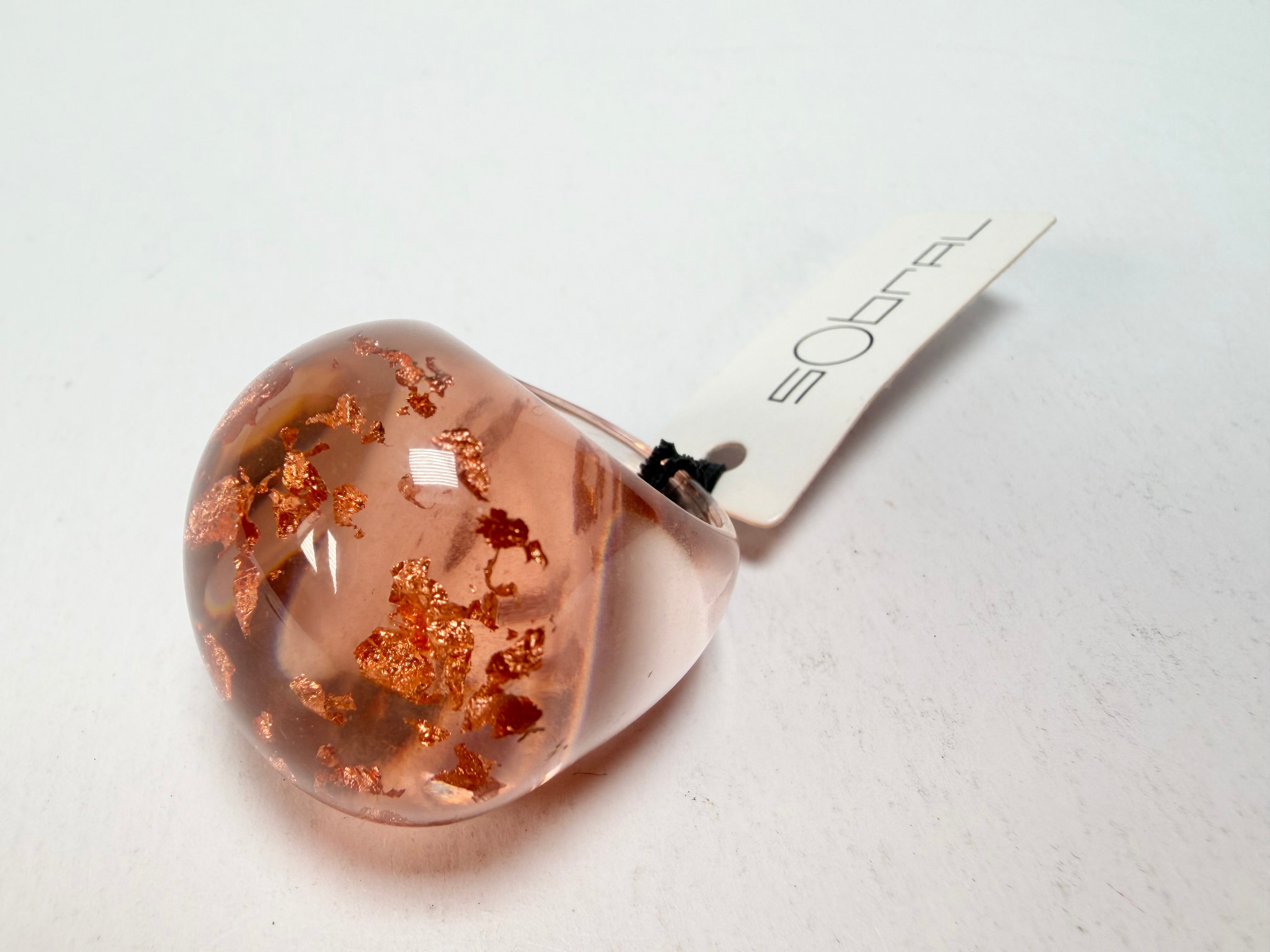 Sobral - Champagne "Apolo" Resin Ring ( 002836 ) - Size UK S / US 9