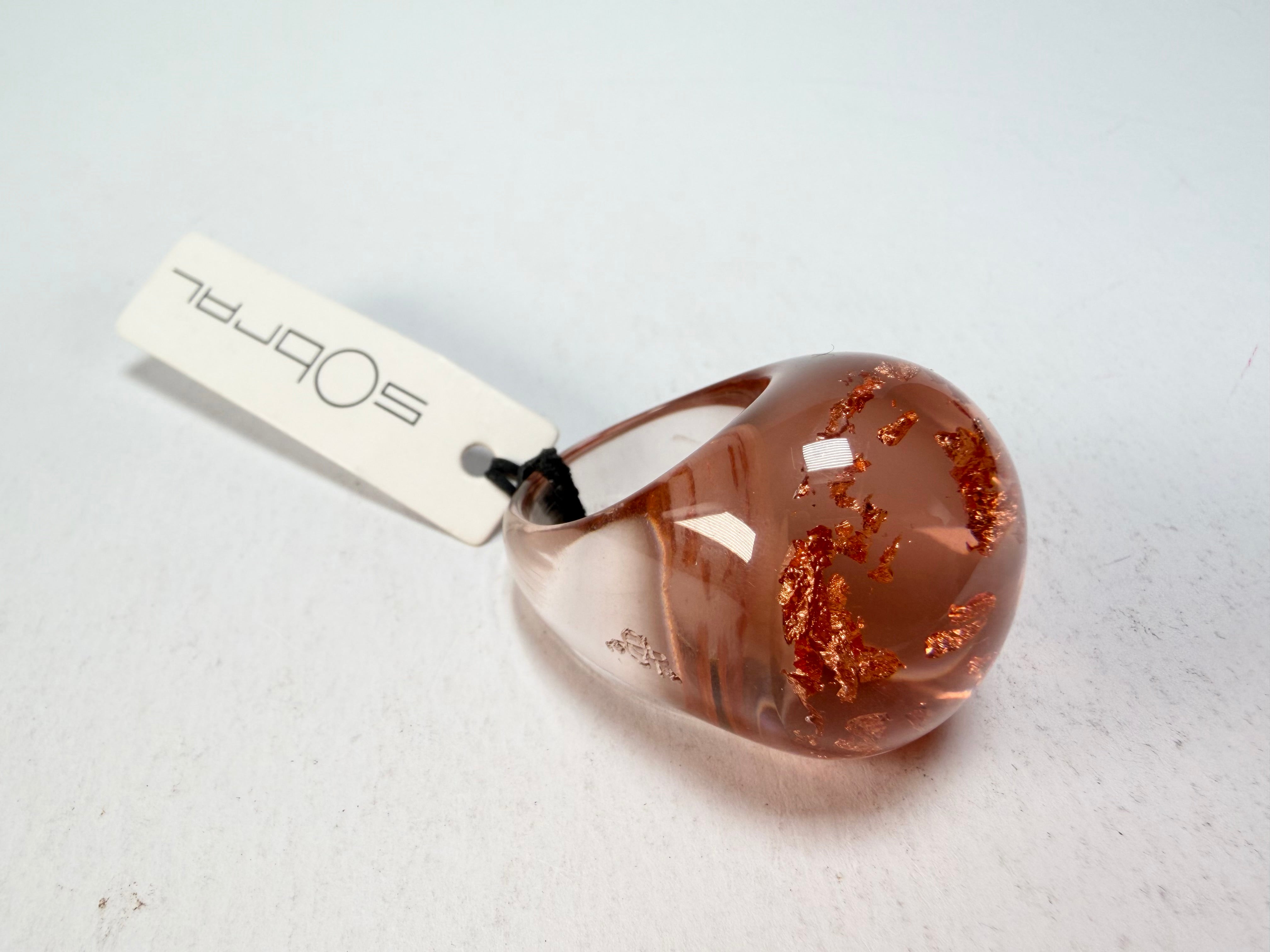 Sobral - Champagne "Apolo" Resin Ring ( 002836 ) - Size UK S / US 9