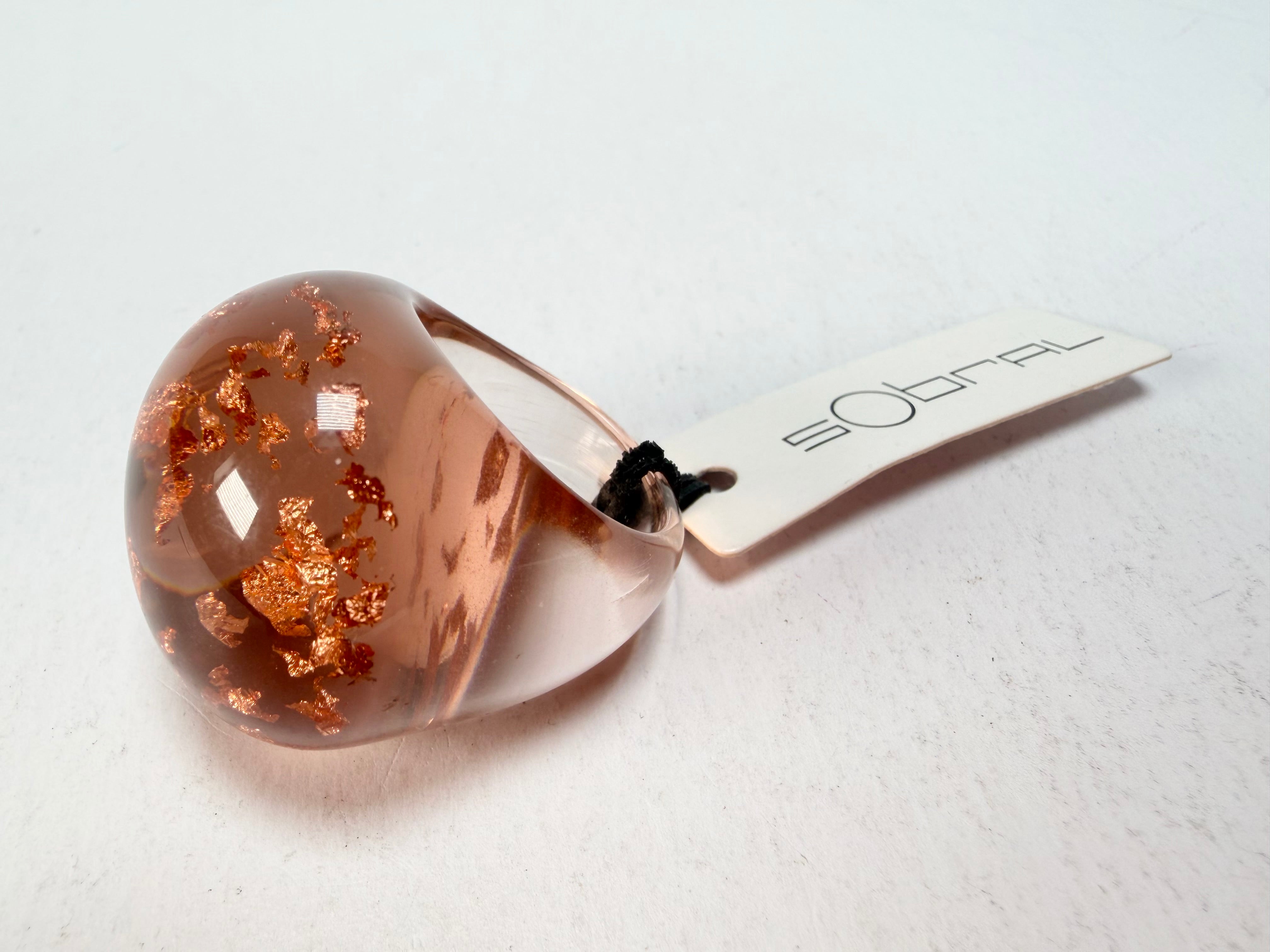 Sobral - Champagne "Apolo" Resin Ring ( 002836 ) - Size UK S / US 9