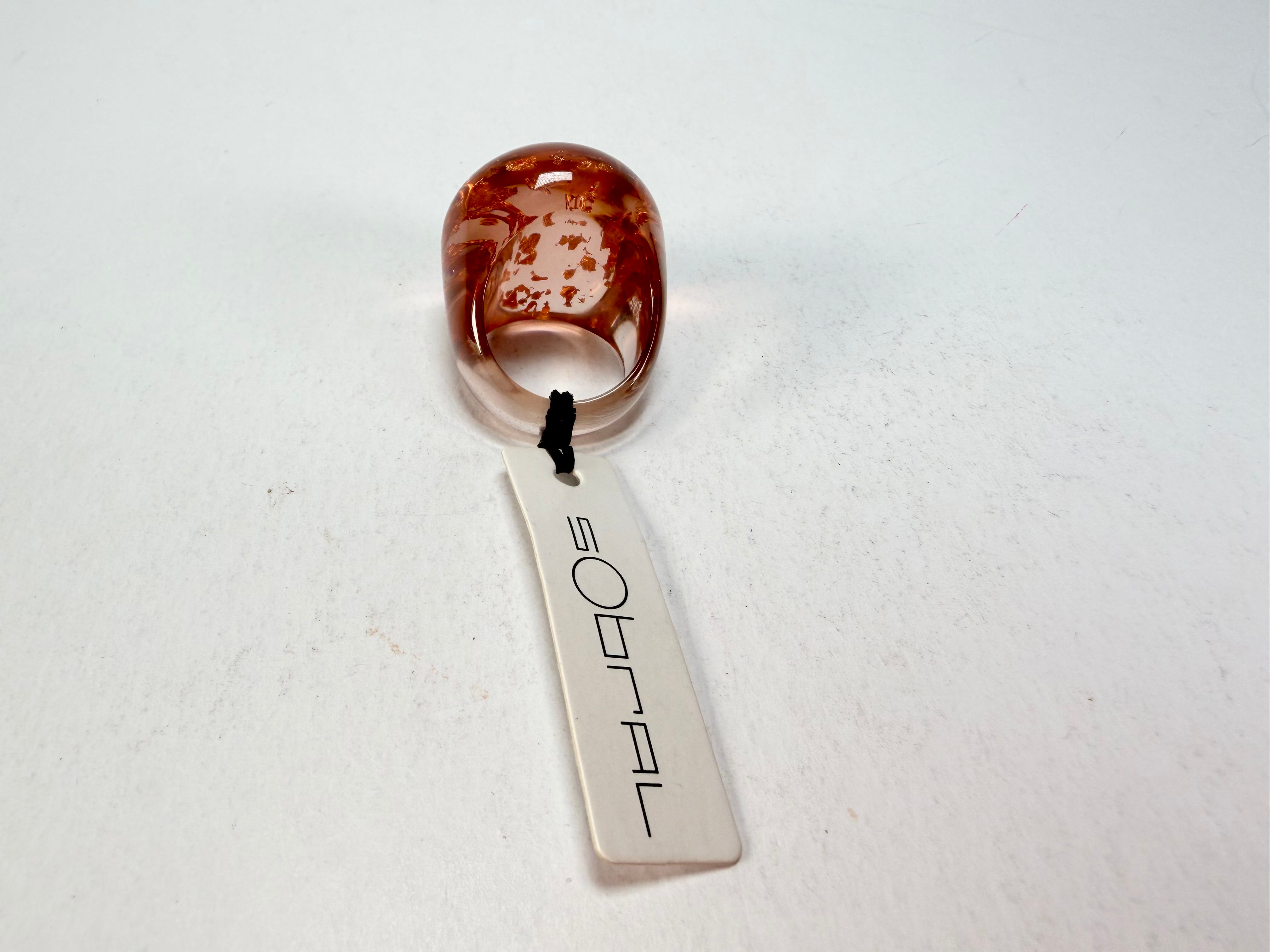 Sobral - Champagne "Apolo" Resin Ring ( 002836 ) - Size UK S / US 9
