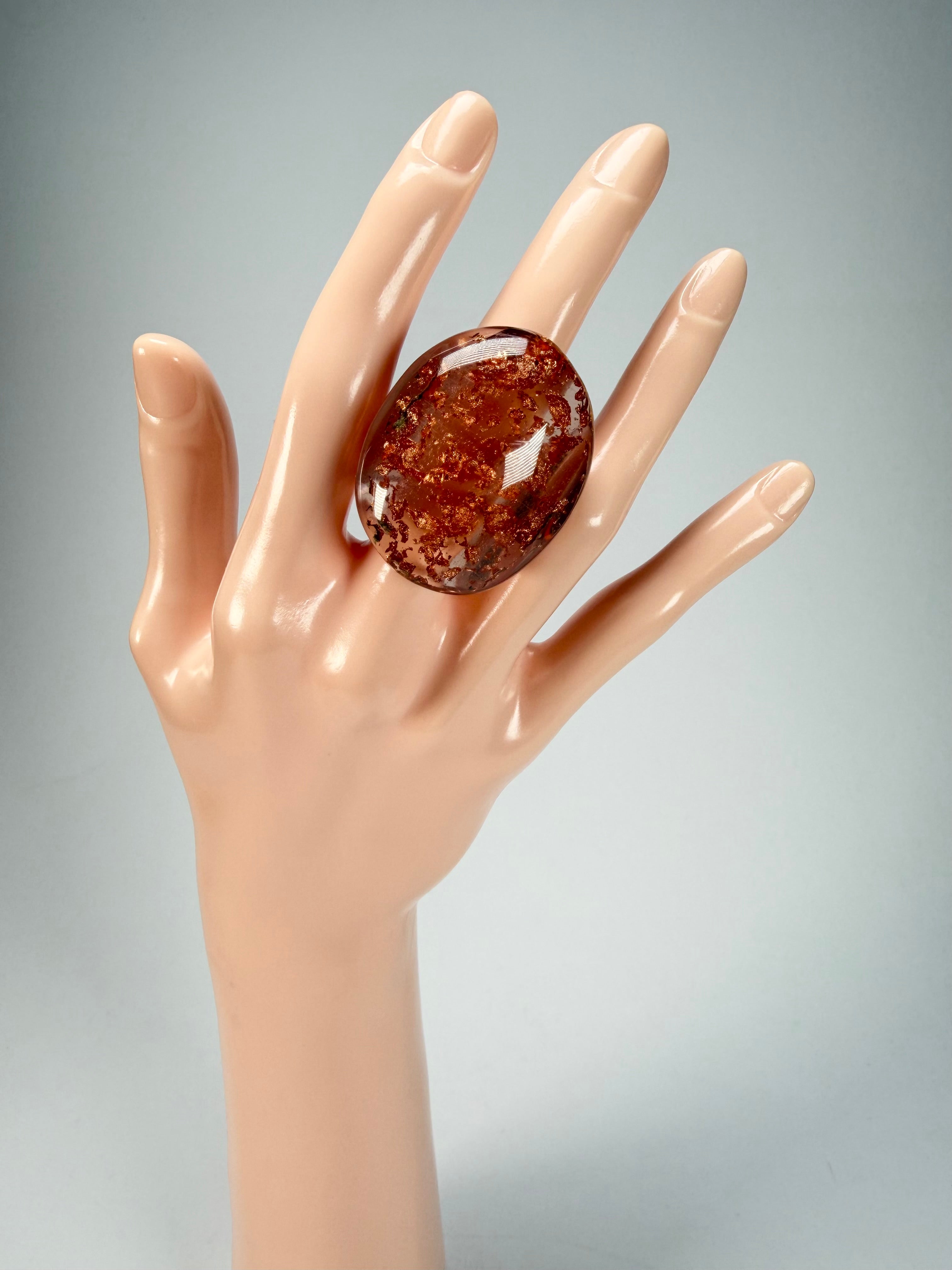 Sobral - Champagne "Super" Resin Ring ( 004337 ) - Size UK S / US 9