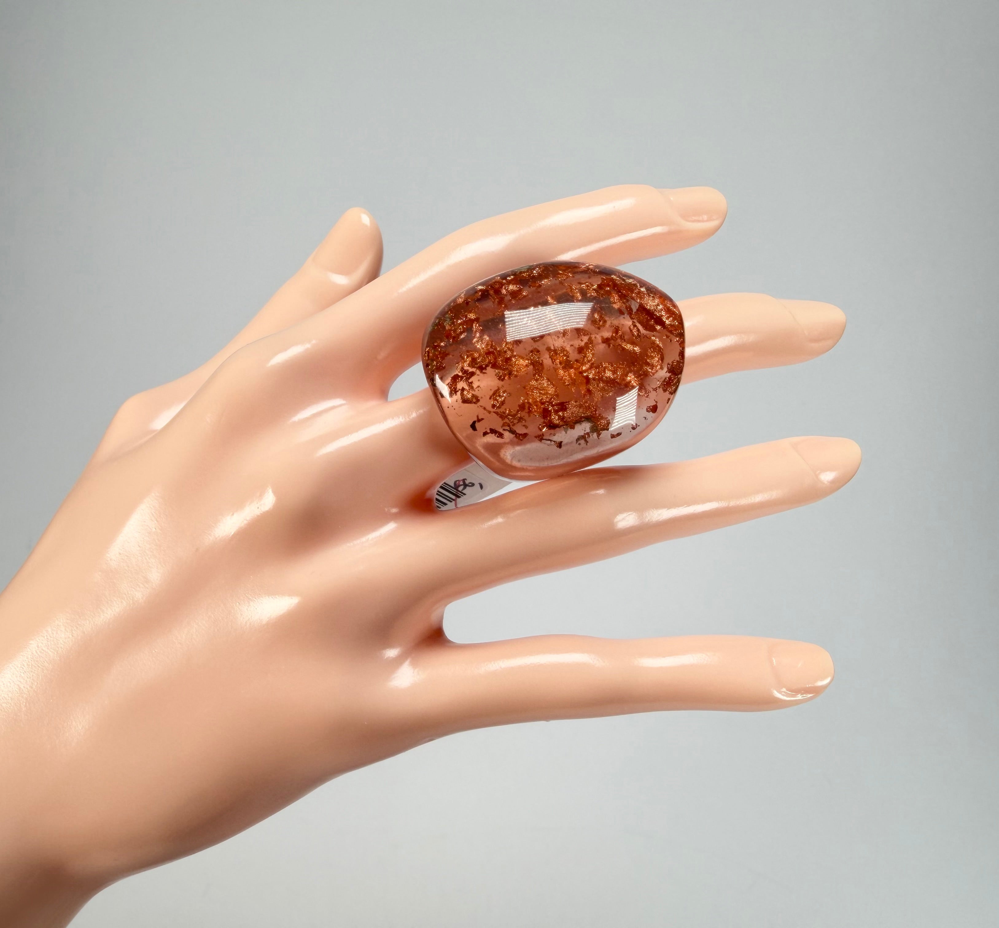 Sobral - Champagne "Super" Resin Ring ( 004337 ) - Size UK S / US 9