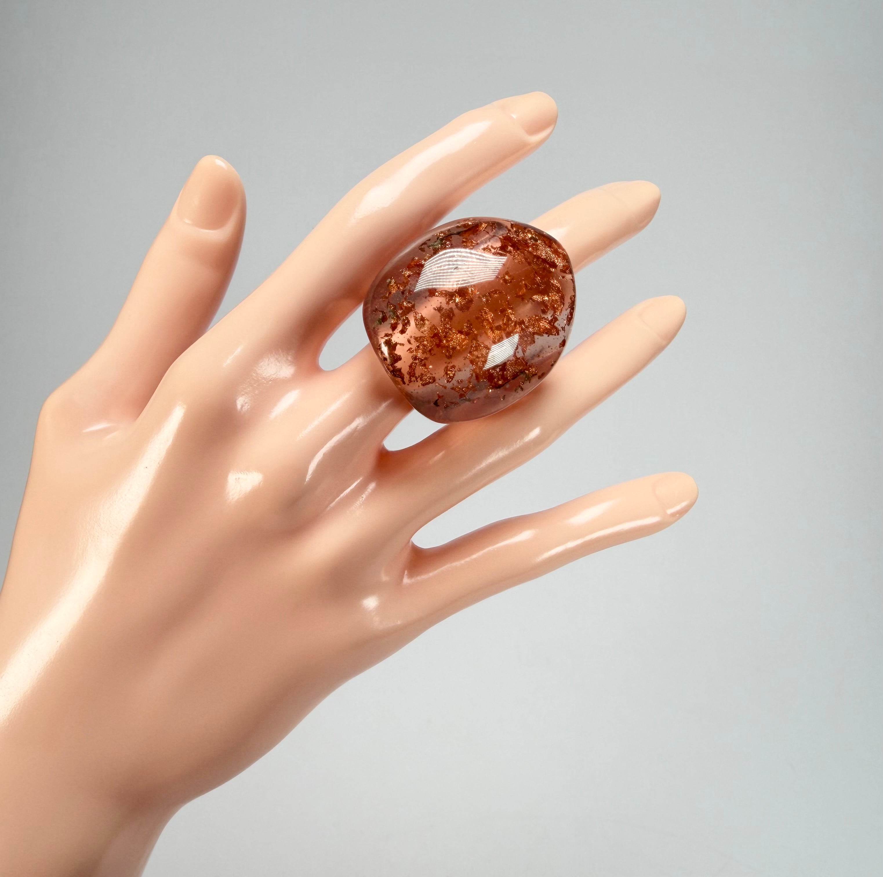 Sobral - Champagne "Super" Resin Ring ( 004337 ) - Size UK S / US 9