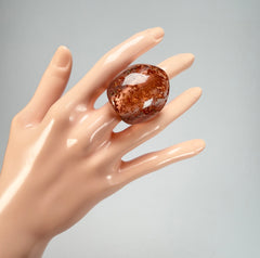 Sobral - Champagne "Super" Resin Ring ( 004337 ) - Size UK S / US 9