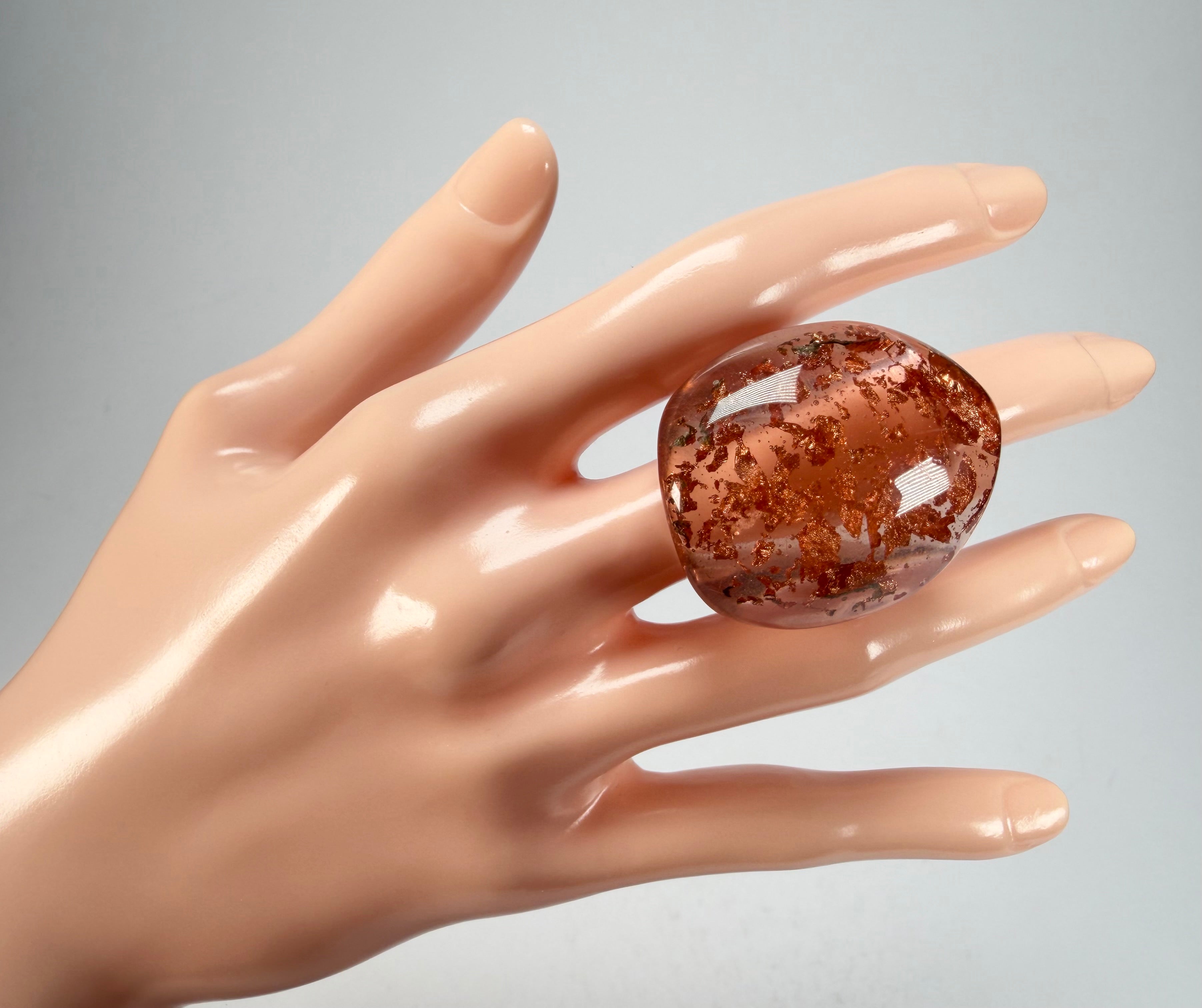 Sobral - Champagne "Super" Resin Ring ( 004337 ) - Size UK S / US 9