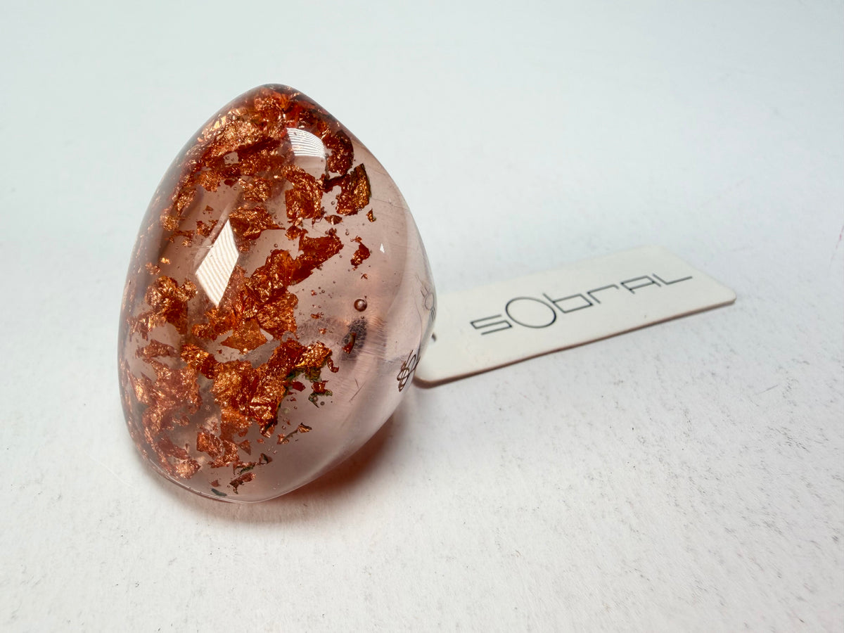 Sobral - Champagne "Super" Resin Ring ( 004337 ) - Size UK S / US 9