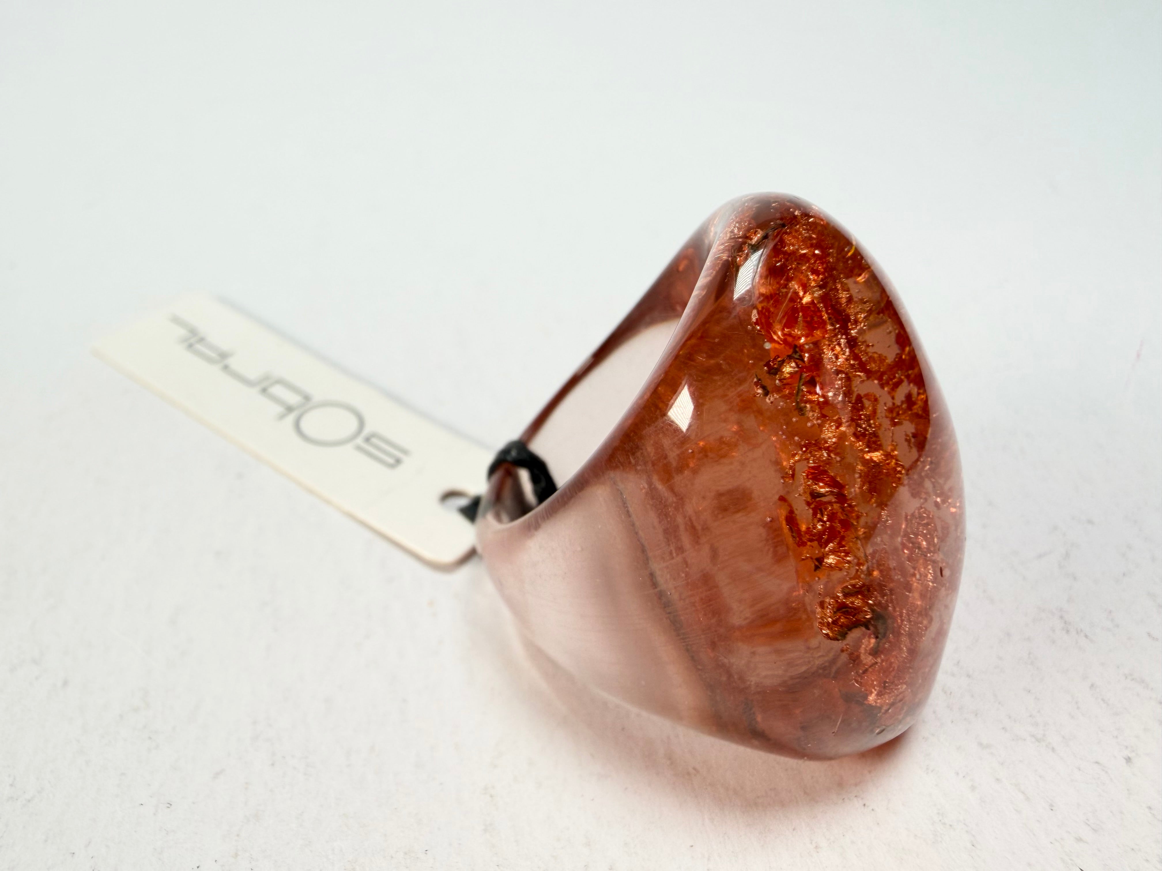 Sobral - Champagne "Super" Resin Ring ( 004337 ) - Size UK S / US 9