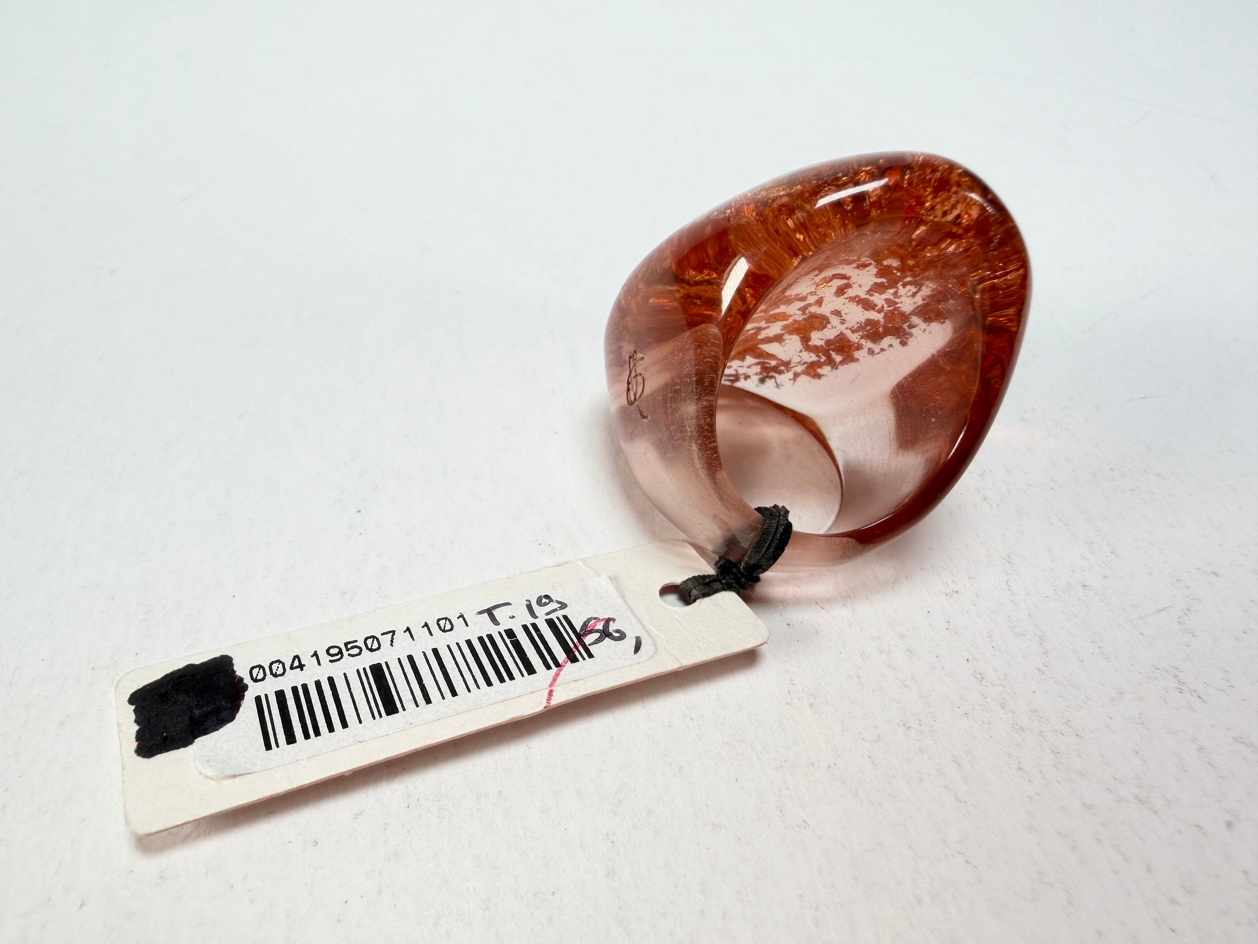 Sobral - Champagne "Super" Resin Ring ( 004337 ) - Size UK S / US 9
