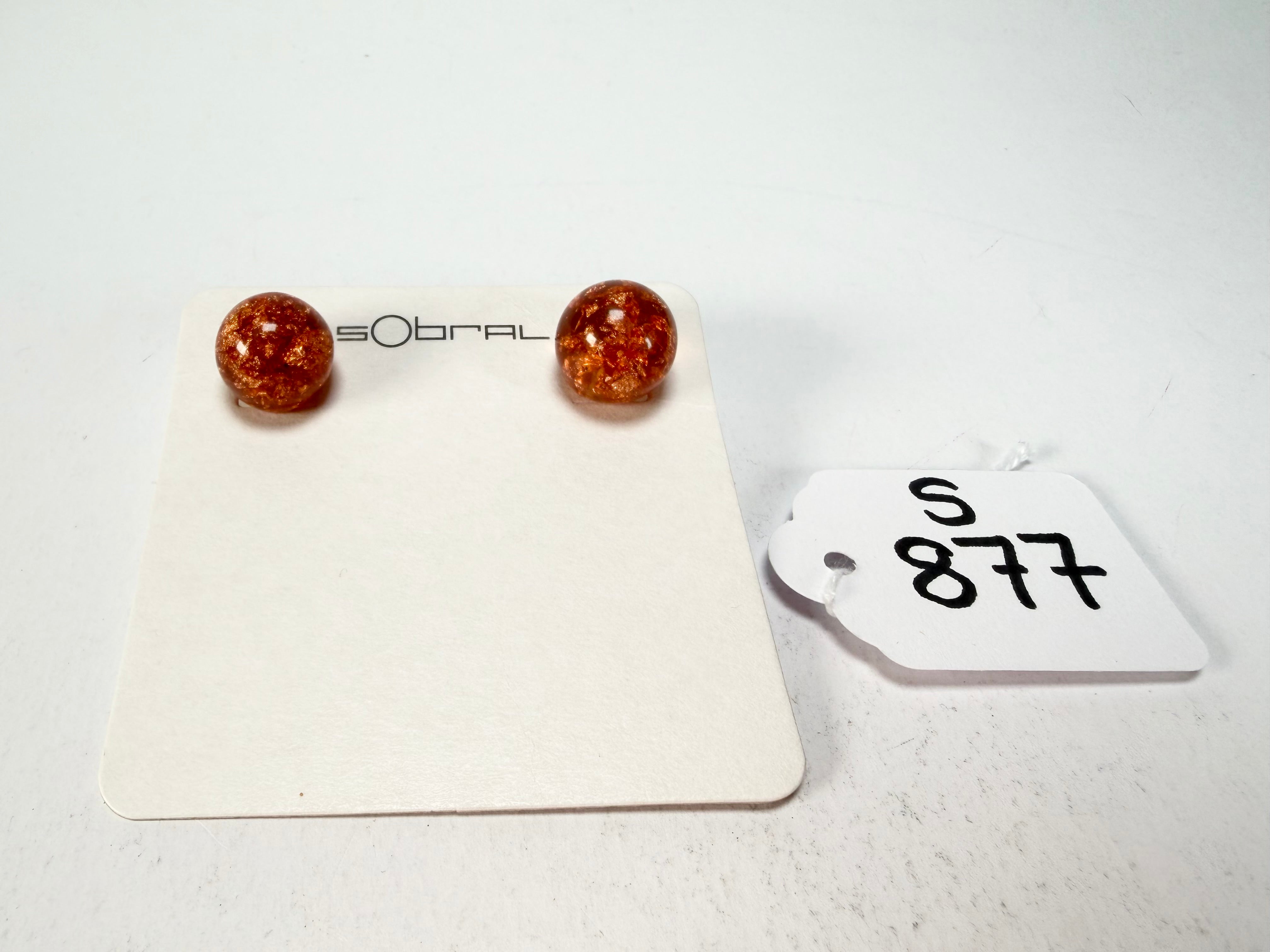 Sobral - Champagne "Eolia" Resin Earrings ( 002835 )