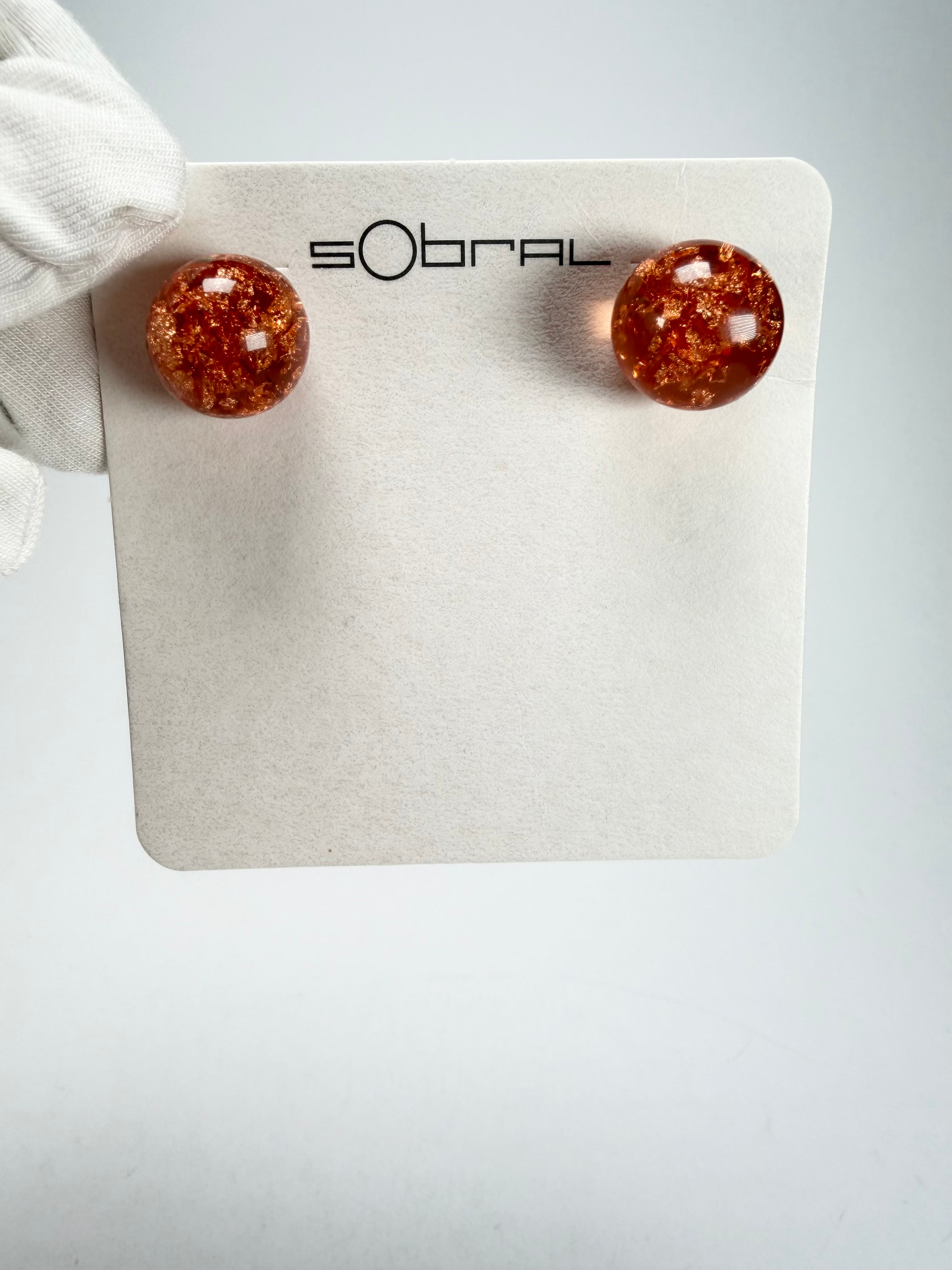 Sobral - Champagne "Eolia" Resin Earrings ( 002835 )