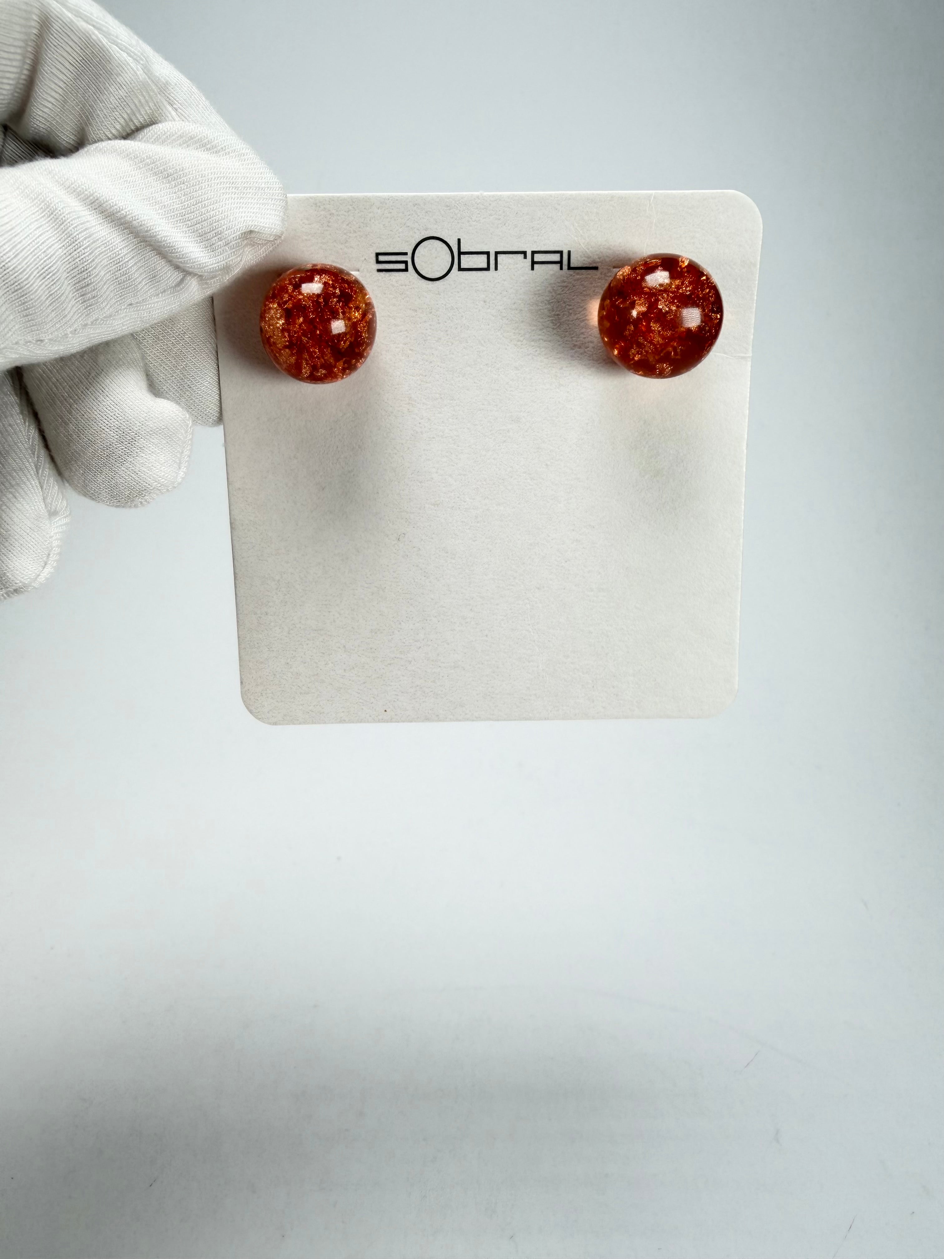 Sobral - Champagne "Eolia" Resin Earrings ( 002835 )