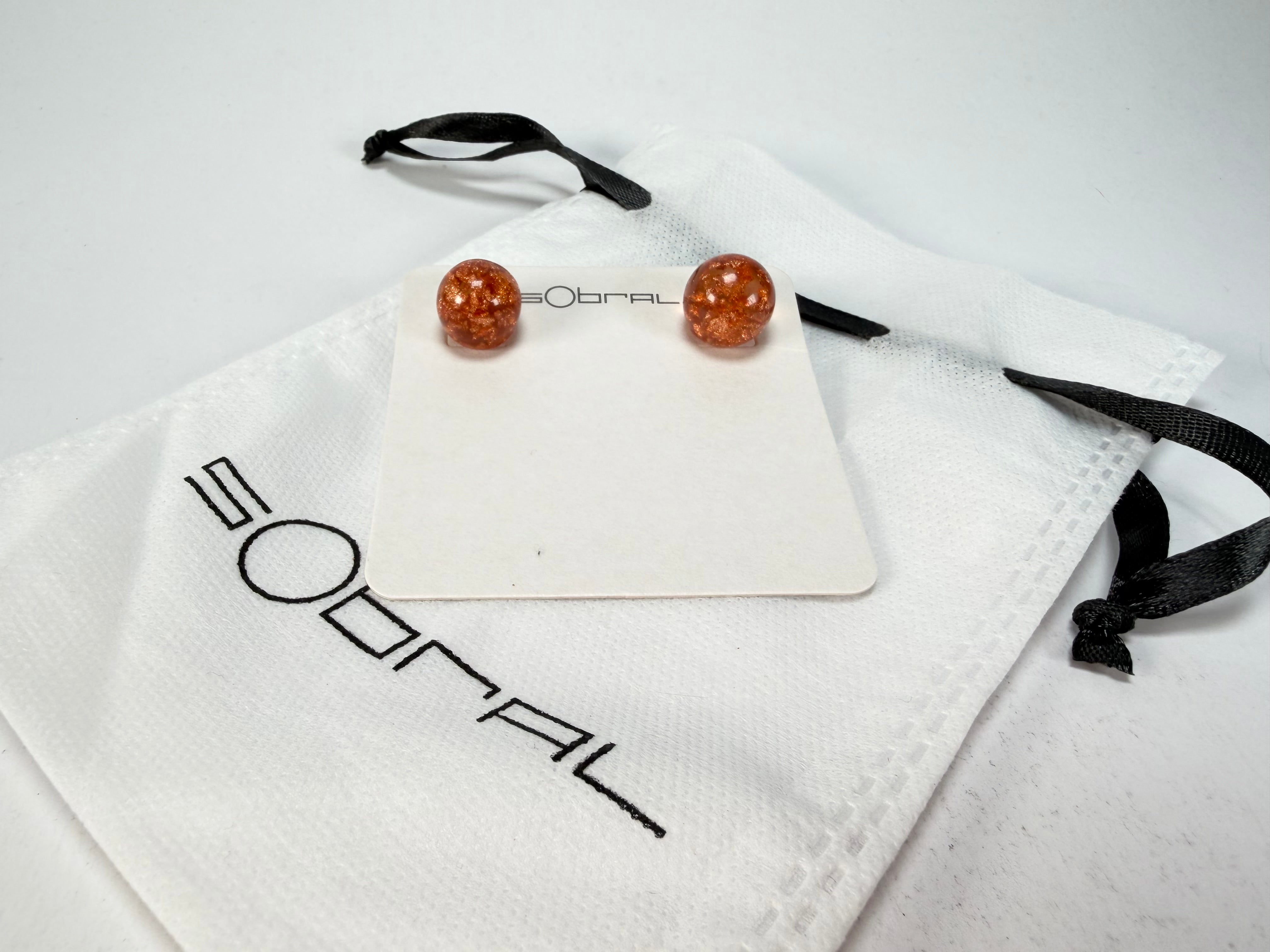 Sobral - Champagne "Eolia" Resin Earrings ( 002835 )