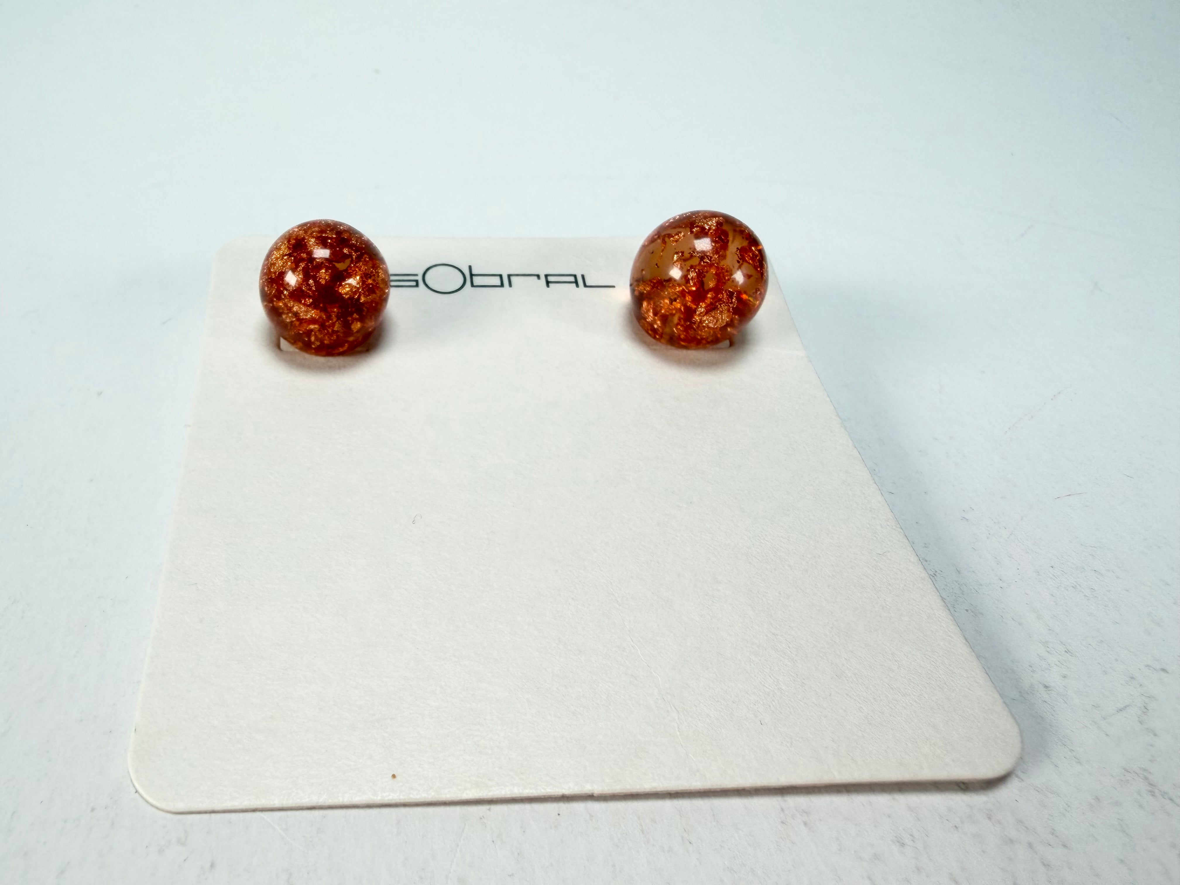 Sobral - Champagne "Eolia" Resin Earrings ( 002835 )