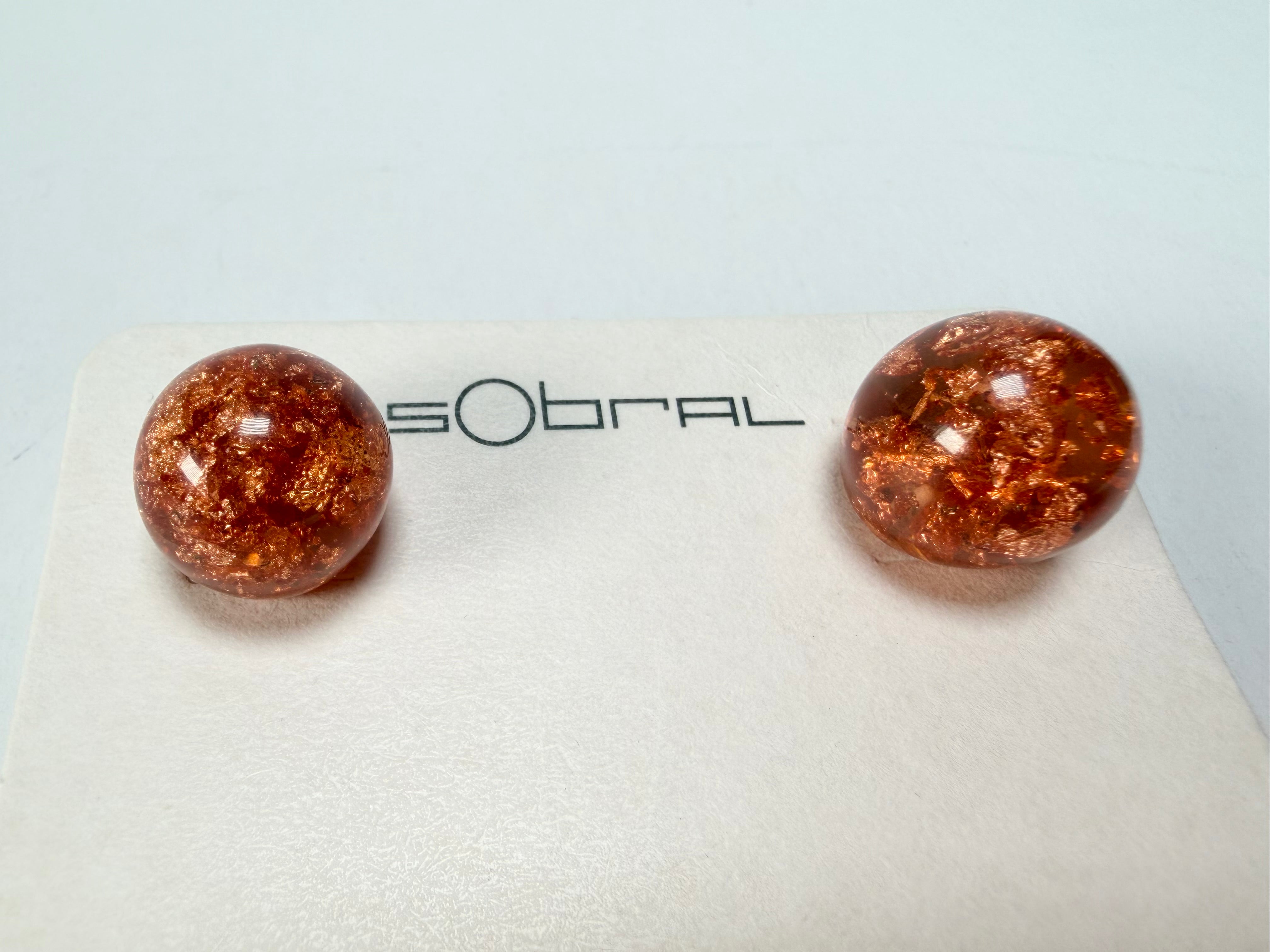 Sobral - Champagne "Eolia" Resin Earrings ( 002835 )