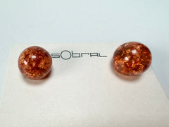 Sobral - Champagne "Eolia" Resin Earrings ( 002835 )