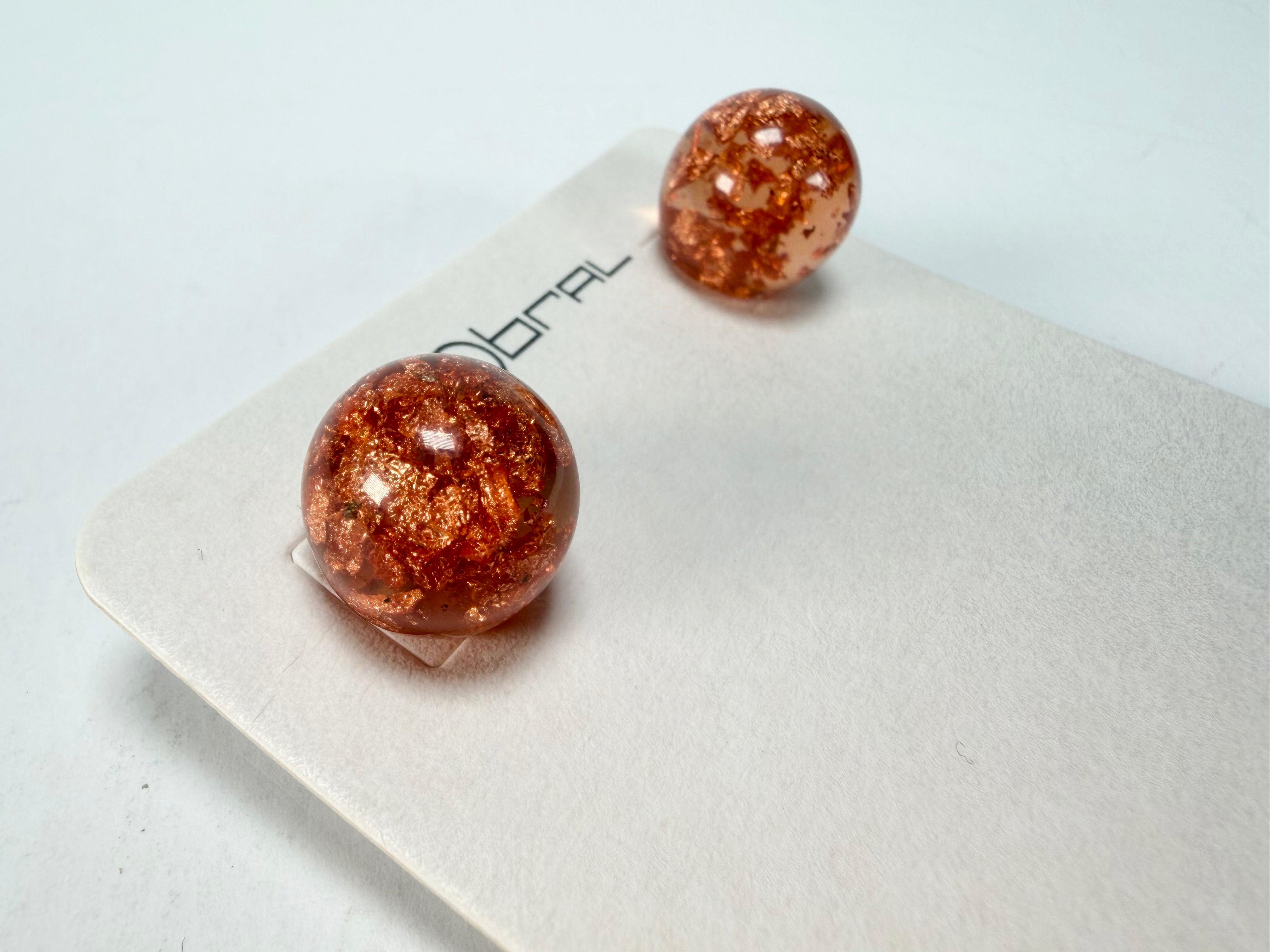 Sobral - Champagne "Eolia" Resin Earrings ( 002835 )