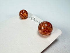 Sobral - Champagne "Eolia" Resin Earrings ( 002835 )