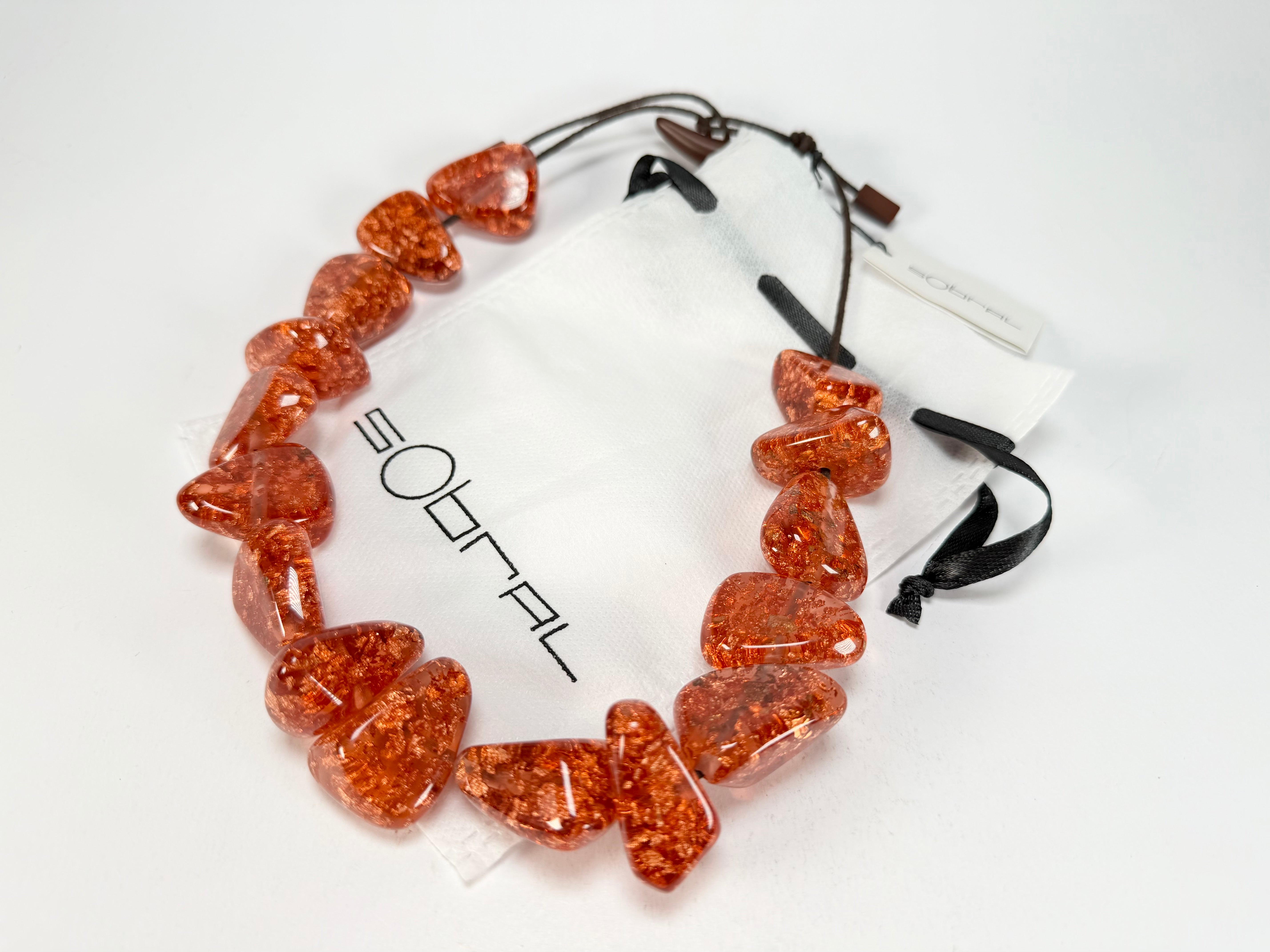 Sobral - Champagne "Diamond" Resin Necklace ( 003656 )