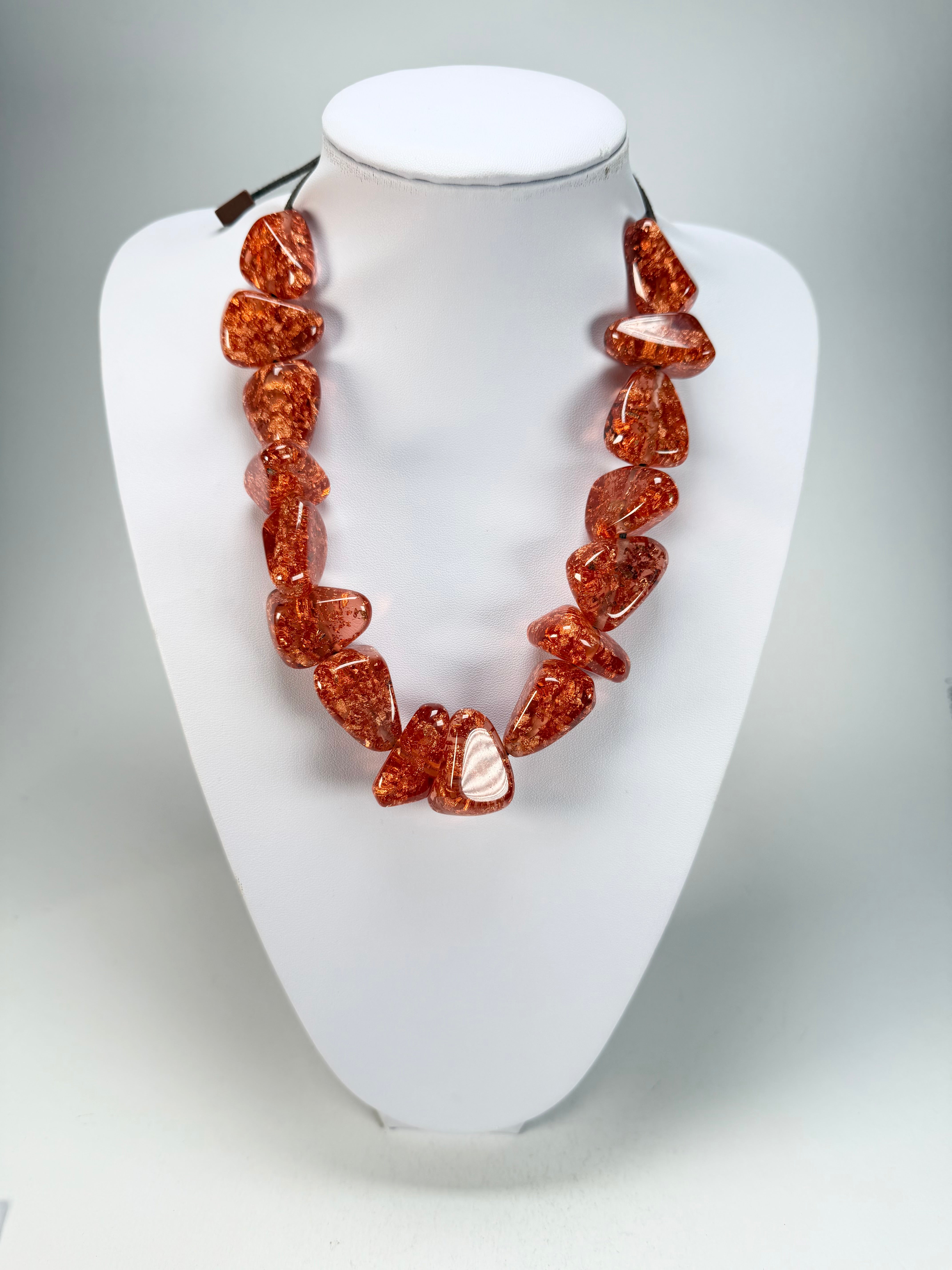 Sobral - Champagne "Diamond" Resin Necklace ( 003656 )