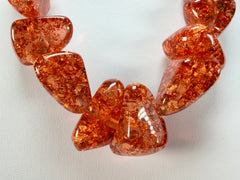 Sobral - Champagne "Diamond" Resin Necklace ( 003656 )
