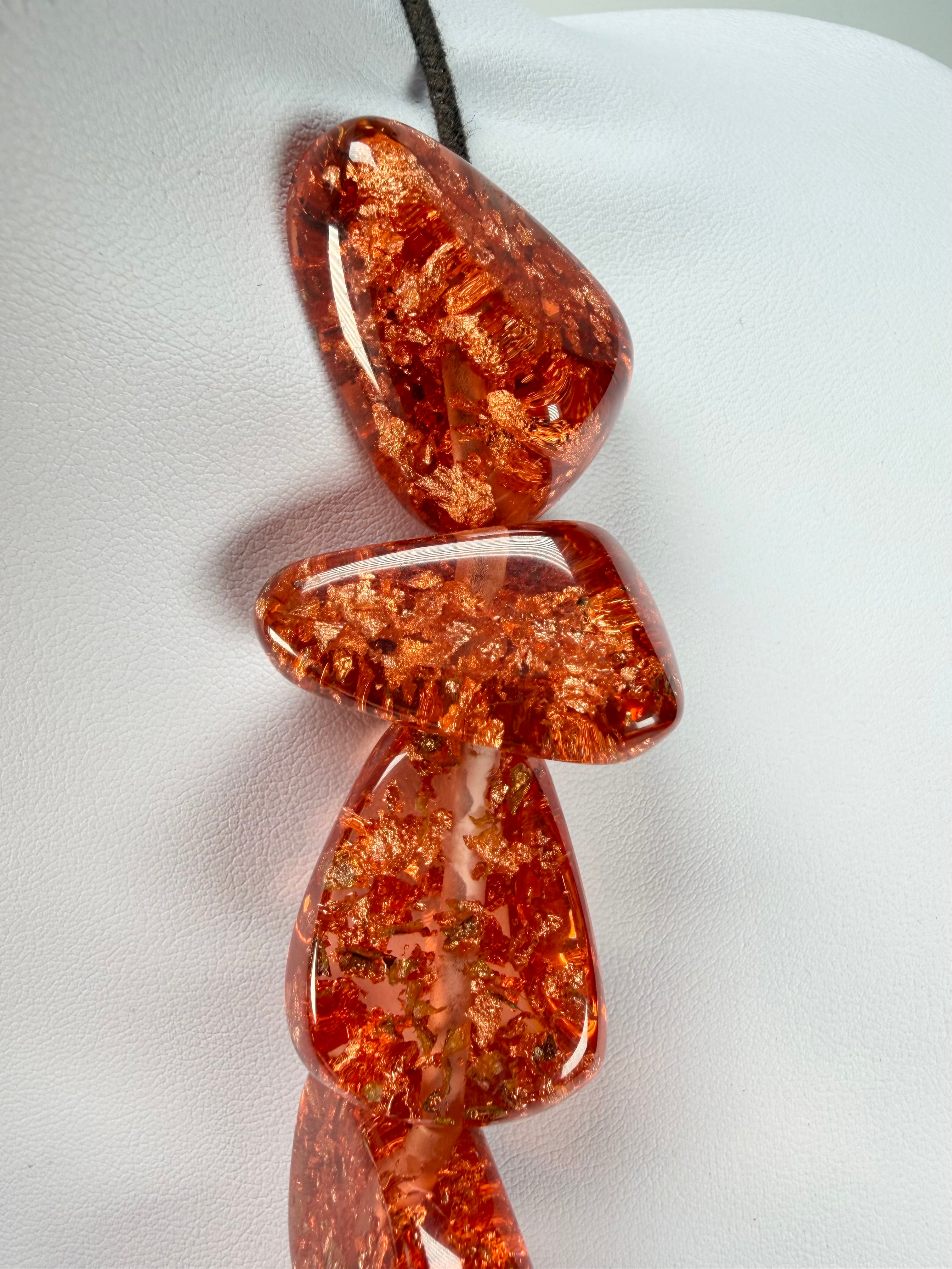 Sobral - Champagne "Diamond" Resin Necklace ( 003656 )