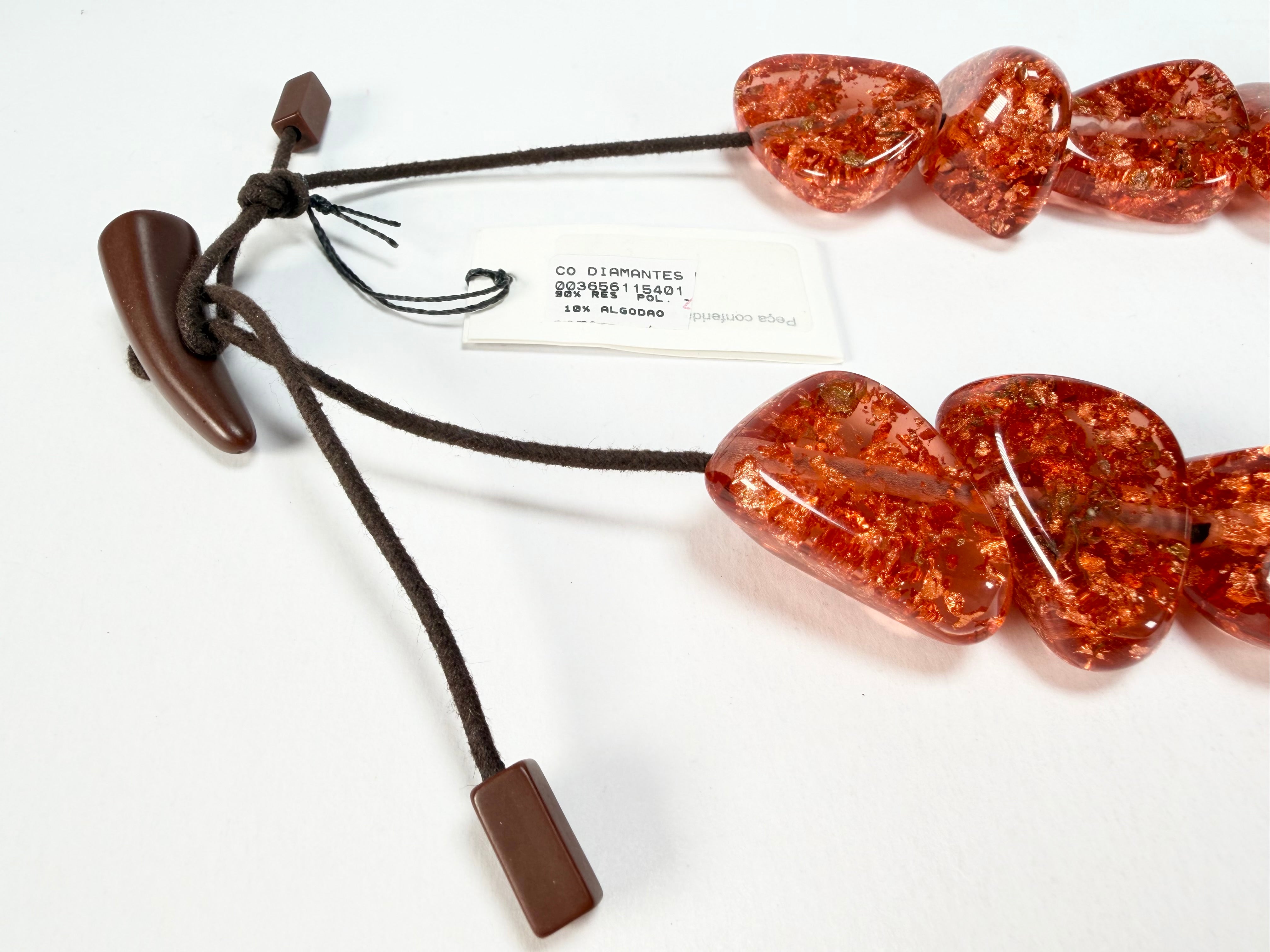 Sobral - Champagne "Diamond" Resin Necklace ( 003656 )