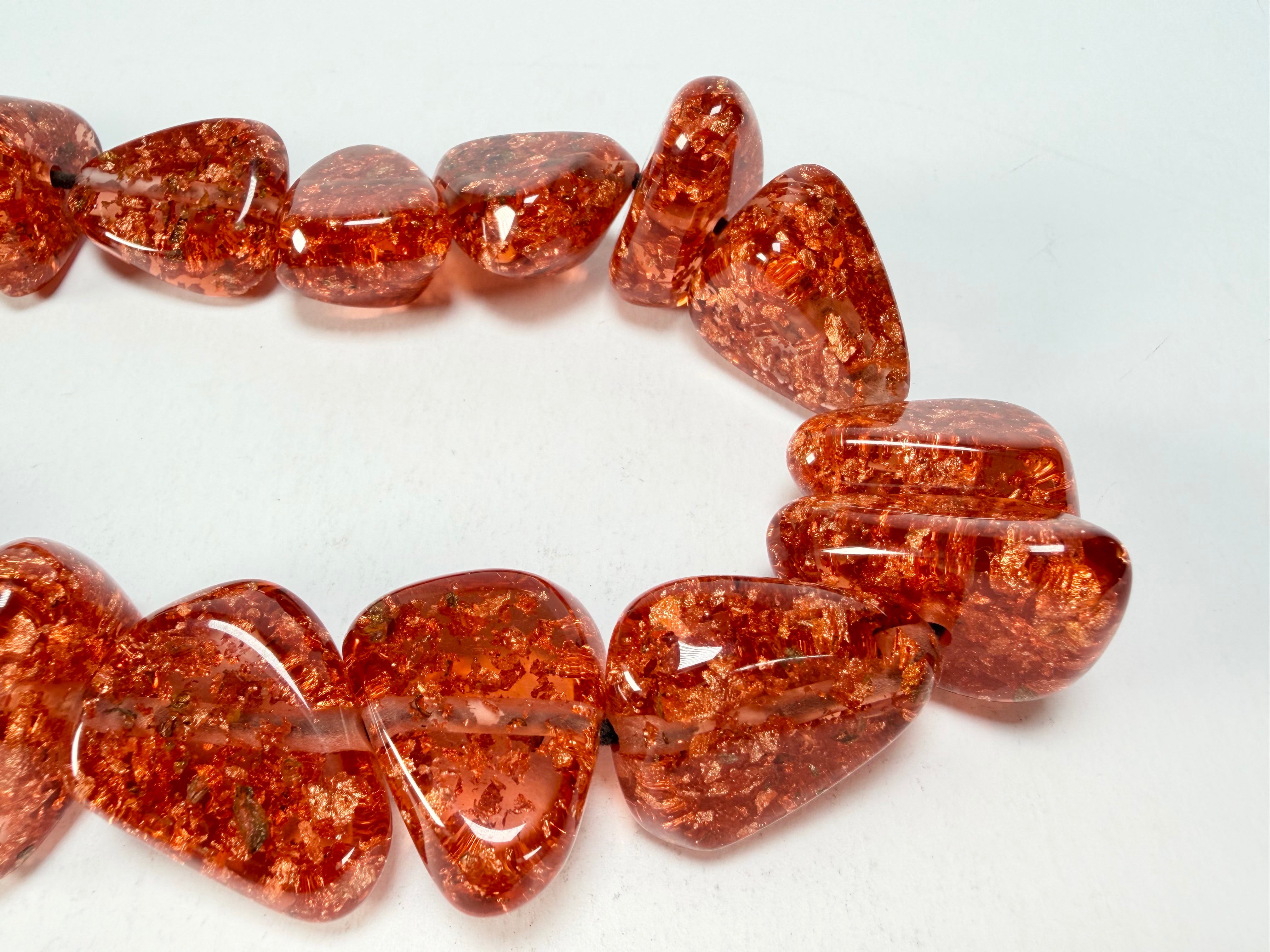 Sobral - Champagne "Diamond" Resin Necklace ( 003656 )