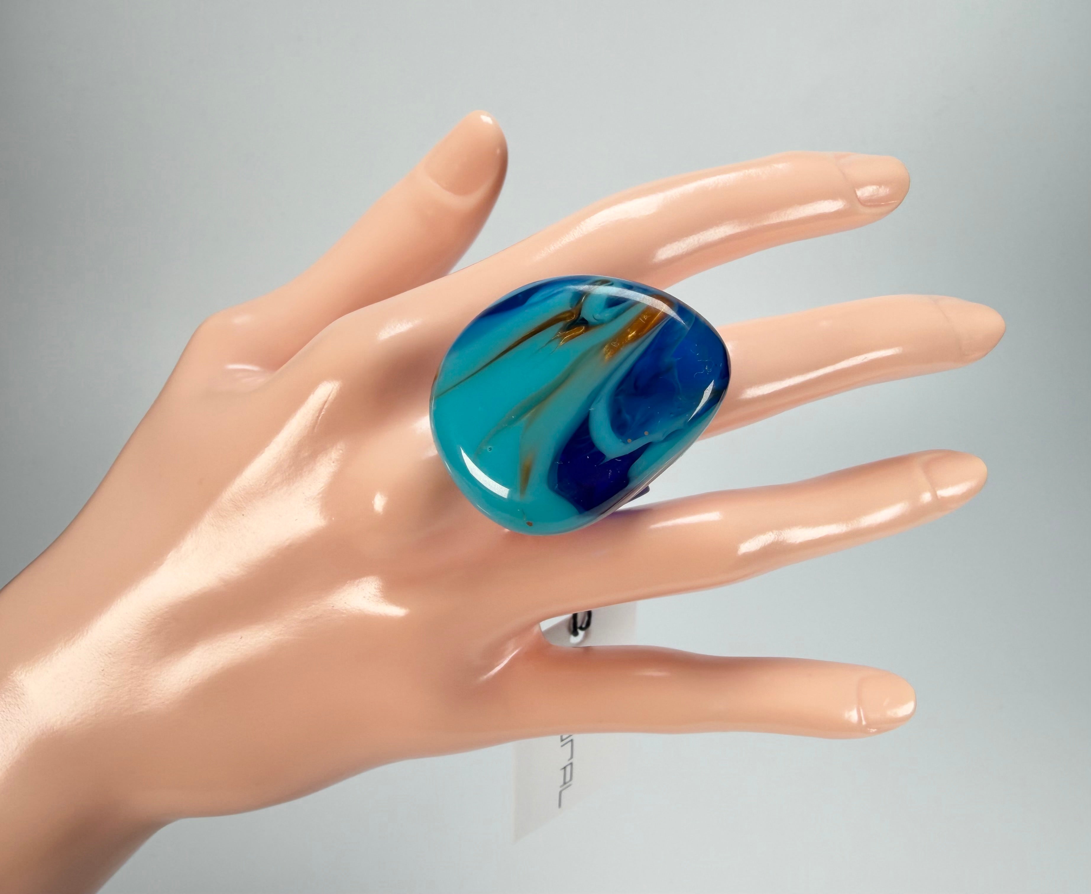 Sobral - Noite Estrelada "Kintai" Resin Ring ( 005305 ) - Size UK Q / US 8